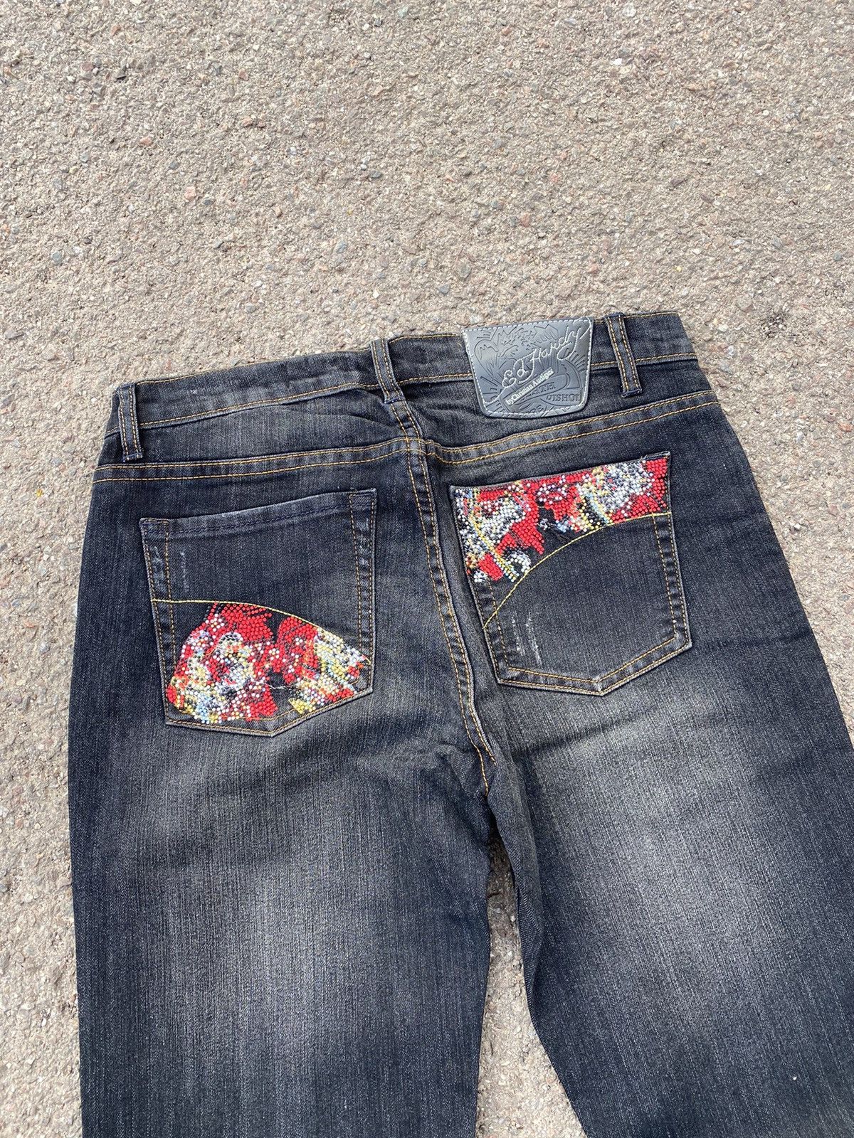 Ed Hardy Vintage Flare Ed Hardy Flared Denim Jeans y2k Size 30" / US 8 / IT 44 - 3 Thumbnail