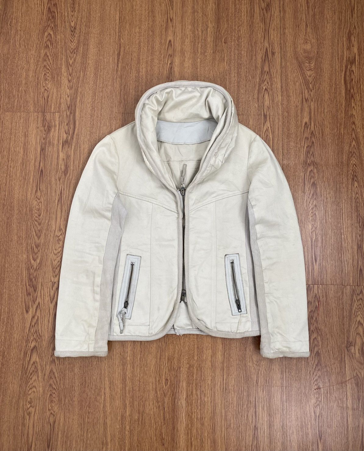 If Six Was Nine × Japanese Brand B.R.U.S.H canvas mix leather hidden hooded jacket Size US M / EU 48-50 / 2 - 3 Thumbnail