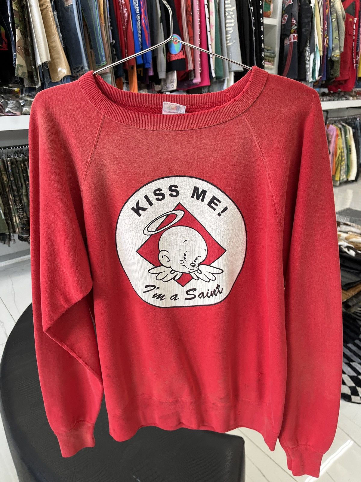 Saint Michael Kiss Me Crewneck Sweater Size US M / EU 48-50 / 2 - 1 Thumbnail