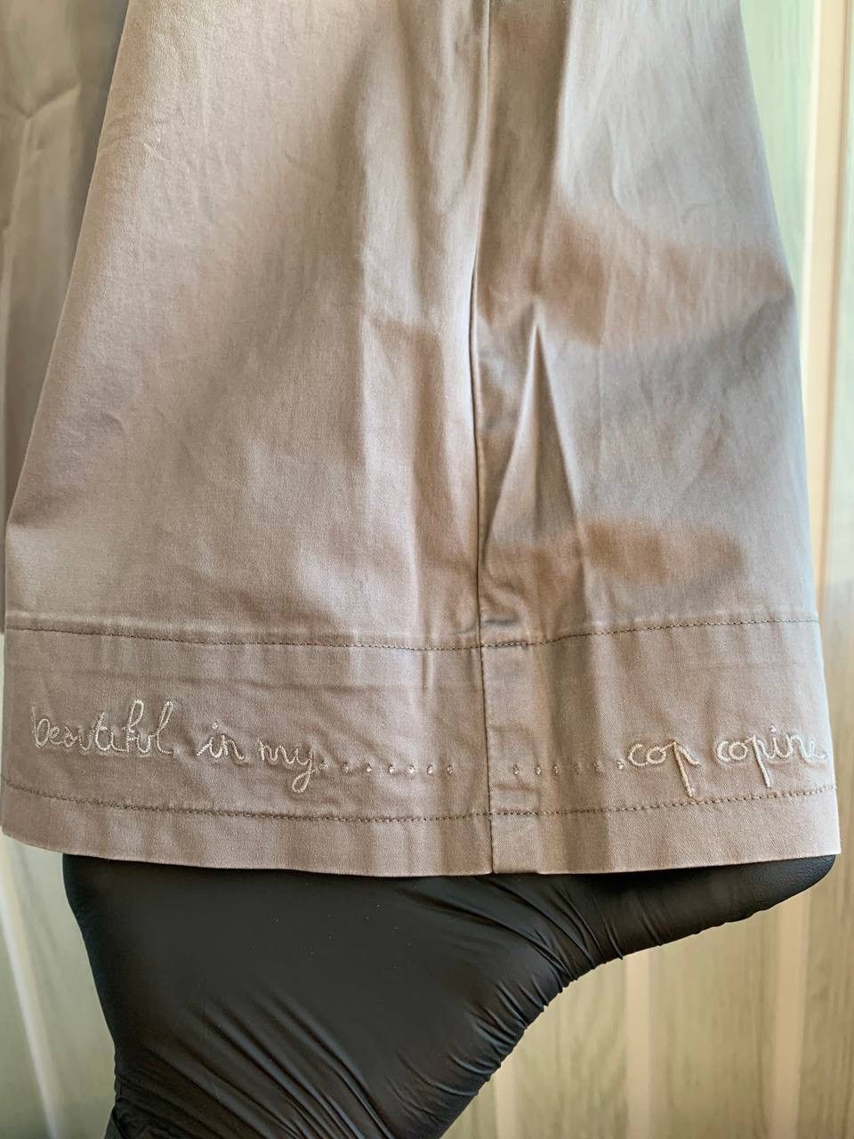 Cop Copine Vintage Cop Copine Gray Cotton Geometric Fit Flare Trousers Size 27" / US 4 / IT 40 - 9 Thumbnail