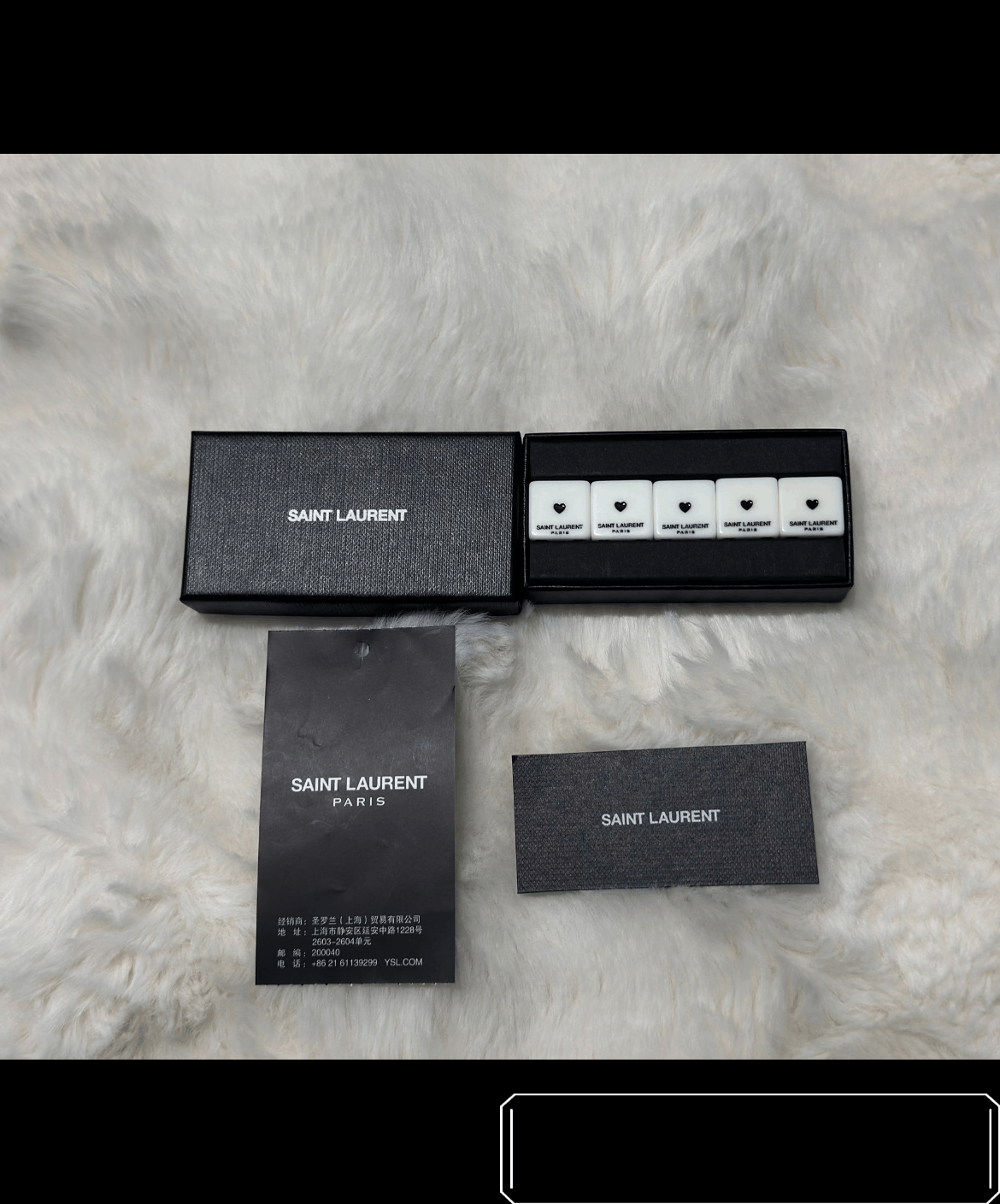 Saint Laurent Paris Saint Laurent Paris Dices Pack BLACK Size ONE SIZE - 3 Thumbnail