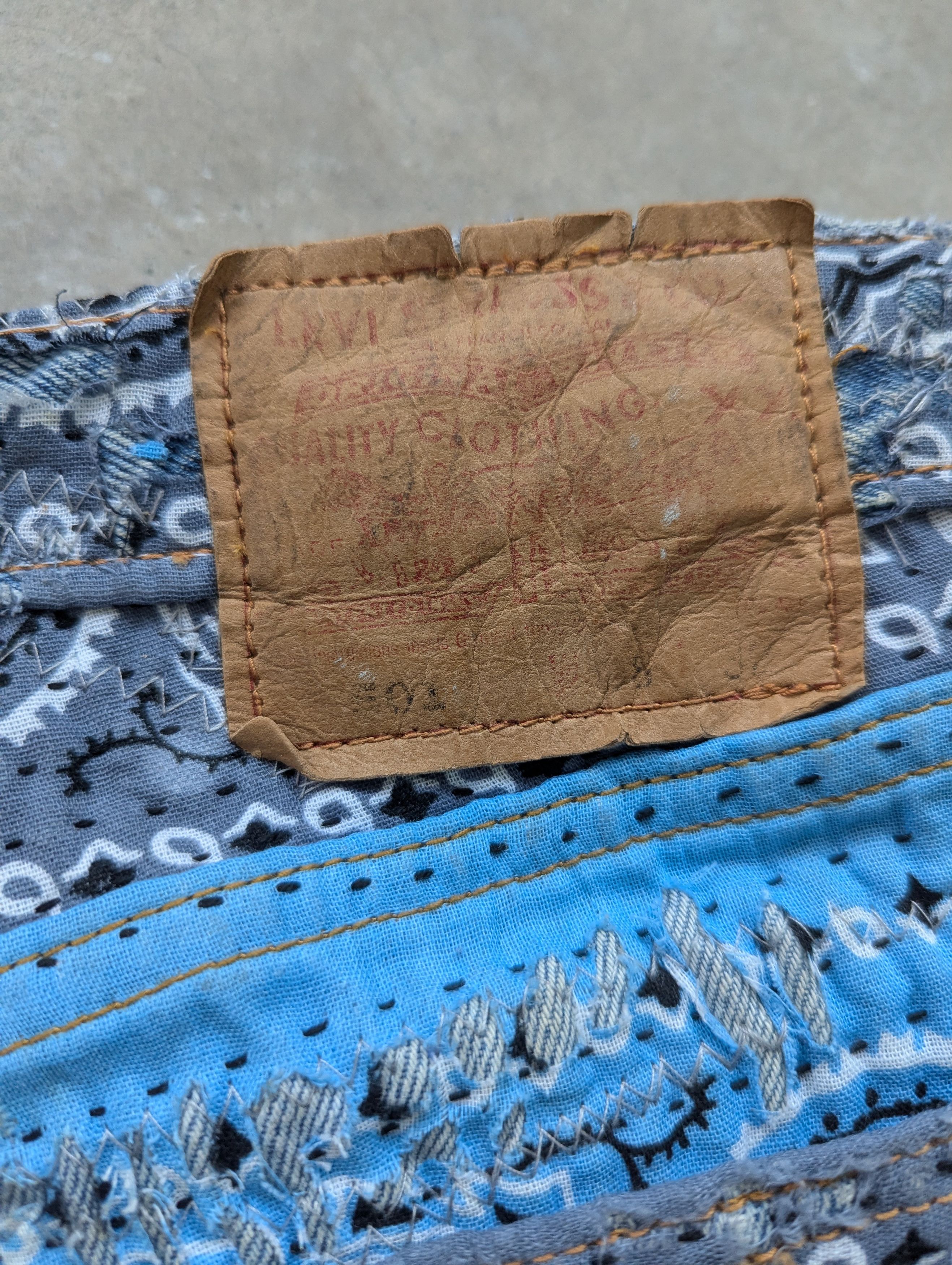 Levi's 1/1 World Levis 501 Uroboros Kofu Reconstructed Handmade Size US 35 - 14 Thumbnail