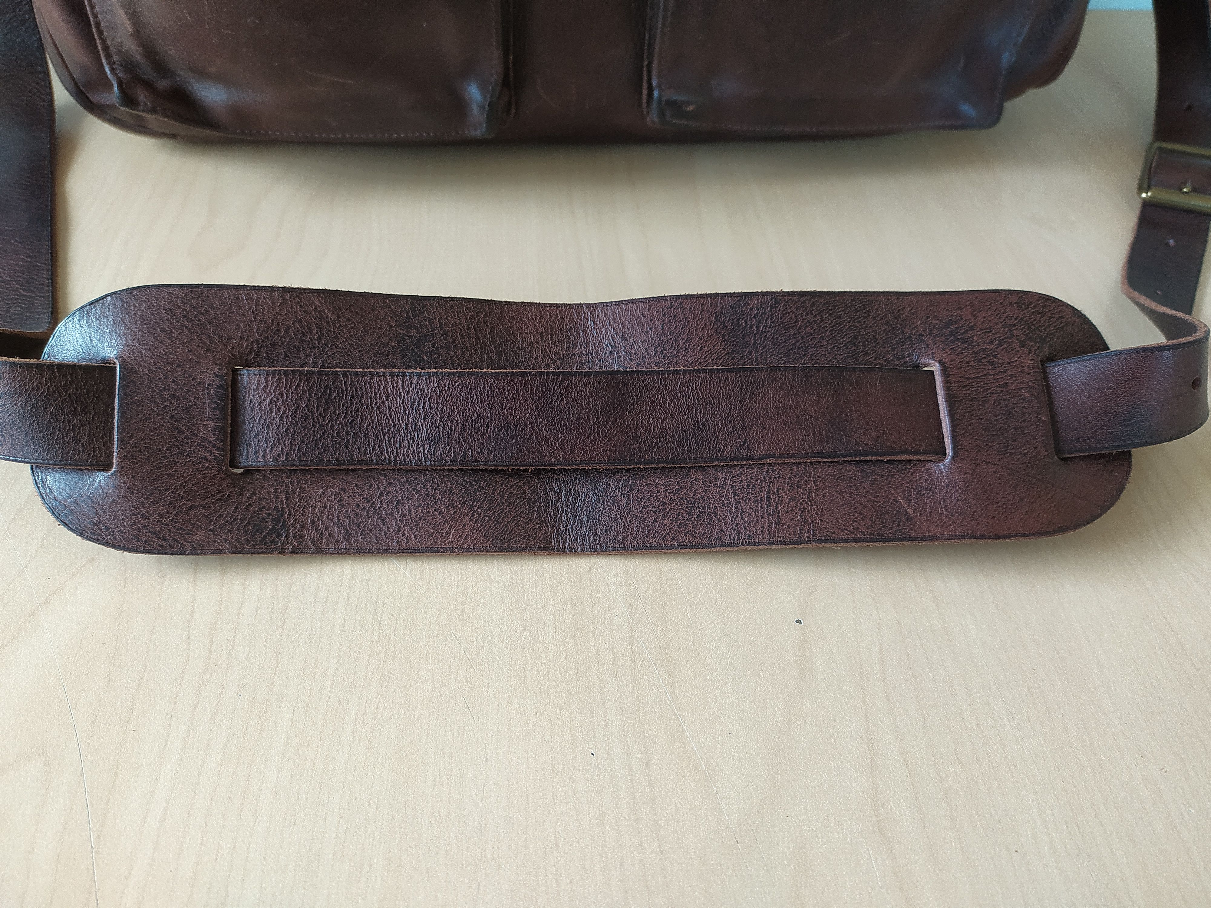 RRL Ralph Lauren RRL Men's Leather Briefcase Free Worldwide Shipping FTP/6006 Size ONE SIZE - 8 Thumbnail