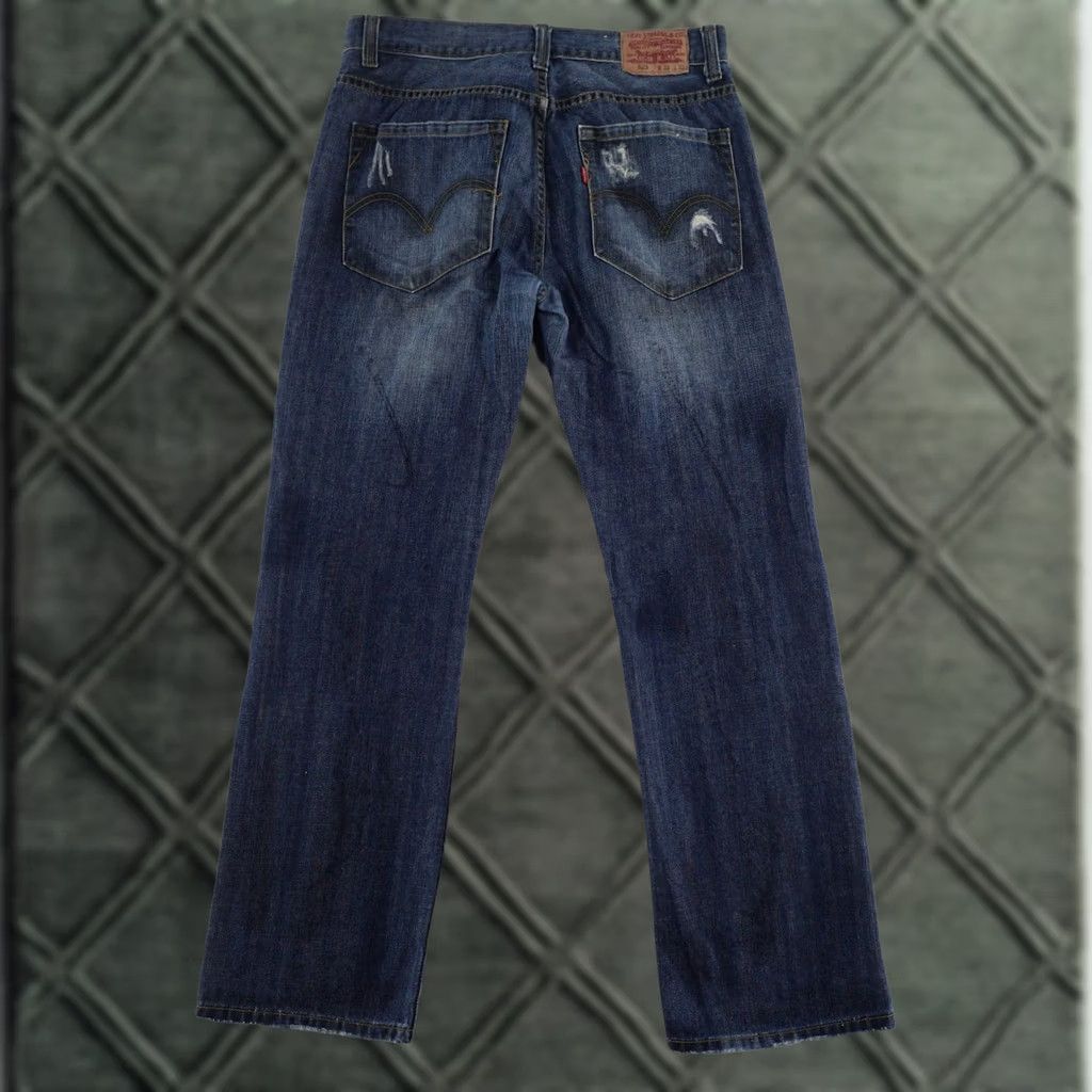 Levi's VINTAGE Levi's Jeans 523 Mens 30 (30X30) Straight Denim Blue Distressed Jeans Mens Size US 30 / EU 46 - 1 Thumbnail