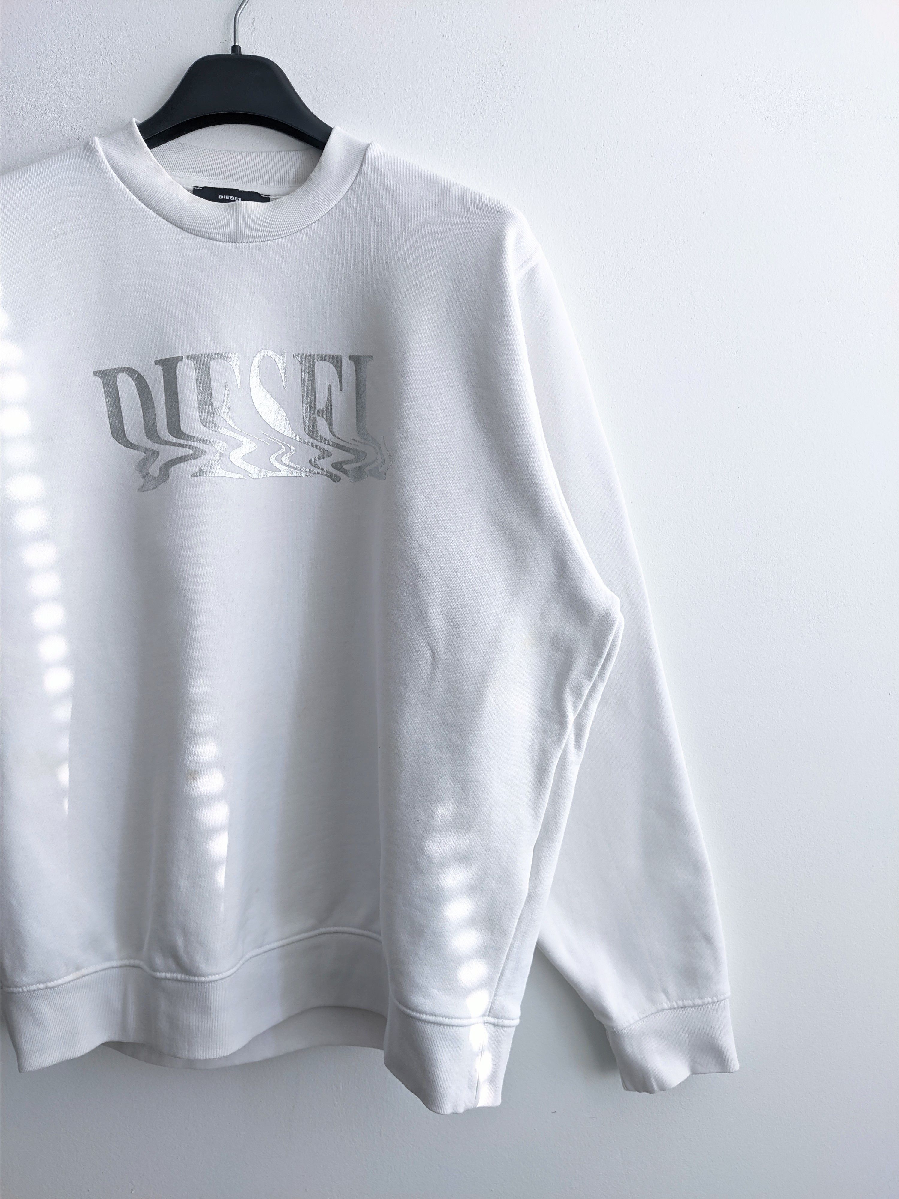 Diesel Diesel sweatshirt big logo white y2k Size US L / EU 52-54 / 3 - 4 Thumbnail