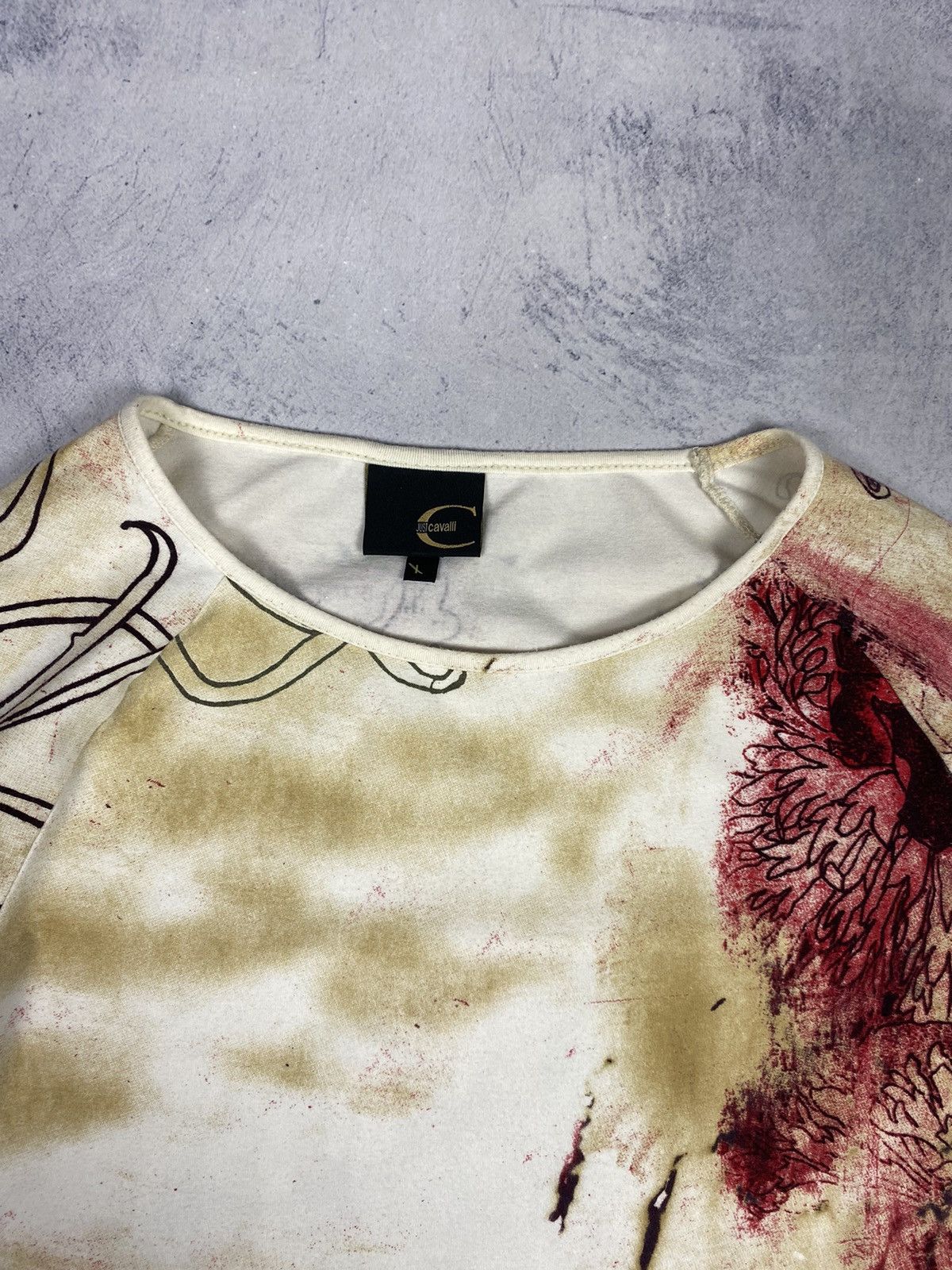 Just Cavalli × Roberto Cavalli Vintage Just Cavalli Italy Designer Blouse Long Sleeve Shirt Size L / US 10 / IT 46 - 10 Thumbnail