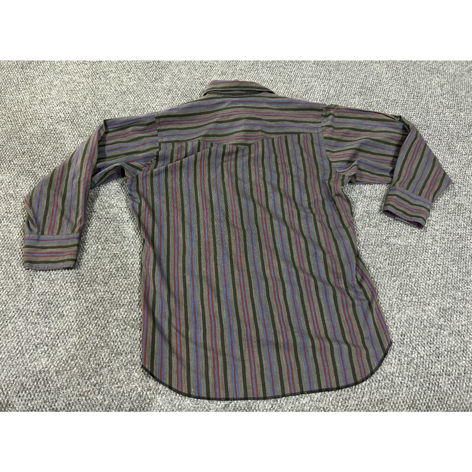 Vintage VINTAGE Rustlers Button-Up Shirt Mens 2XL Black Striped Western Snap X-Long Tails Size US XXL / EU 58 / 5 - 7 Thumbnail