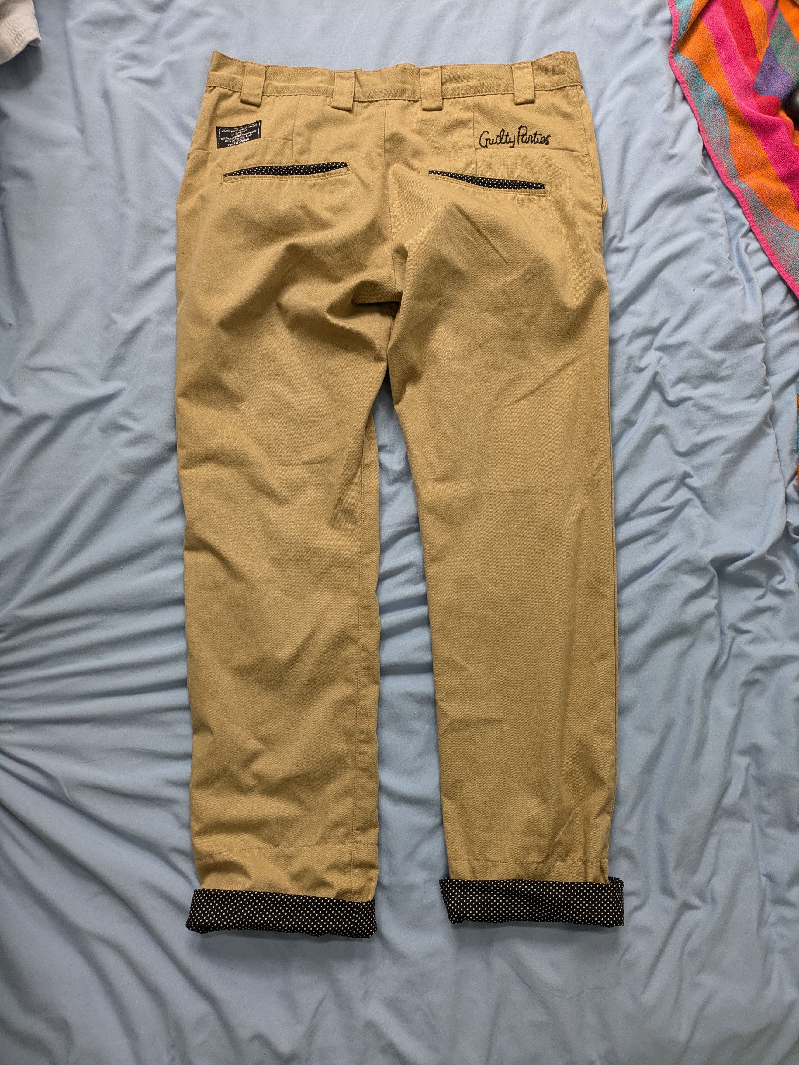 Wacko Maria Wacko Maria Guilty Parties Embroidered Khaki/Tan Trousers Size US 30 / EU 46 - 4 Thumbnail