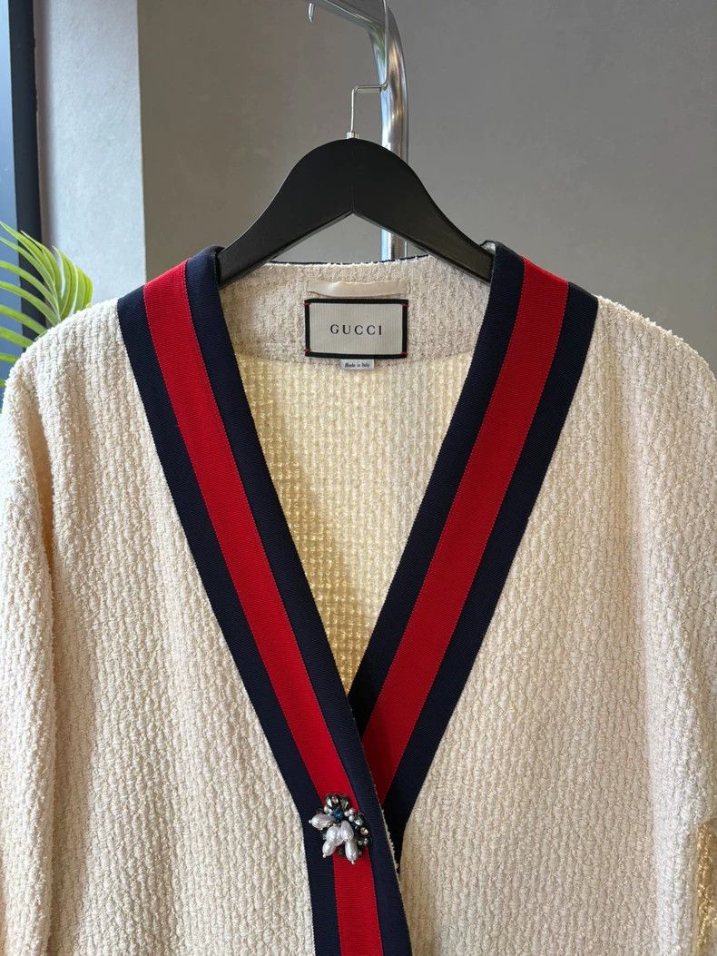 Gucci Gucci Size 36 Apricot striped cardigan jacket size 36 250 Size US XS / EU 42 / 0 - 4 Thumbnail