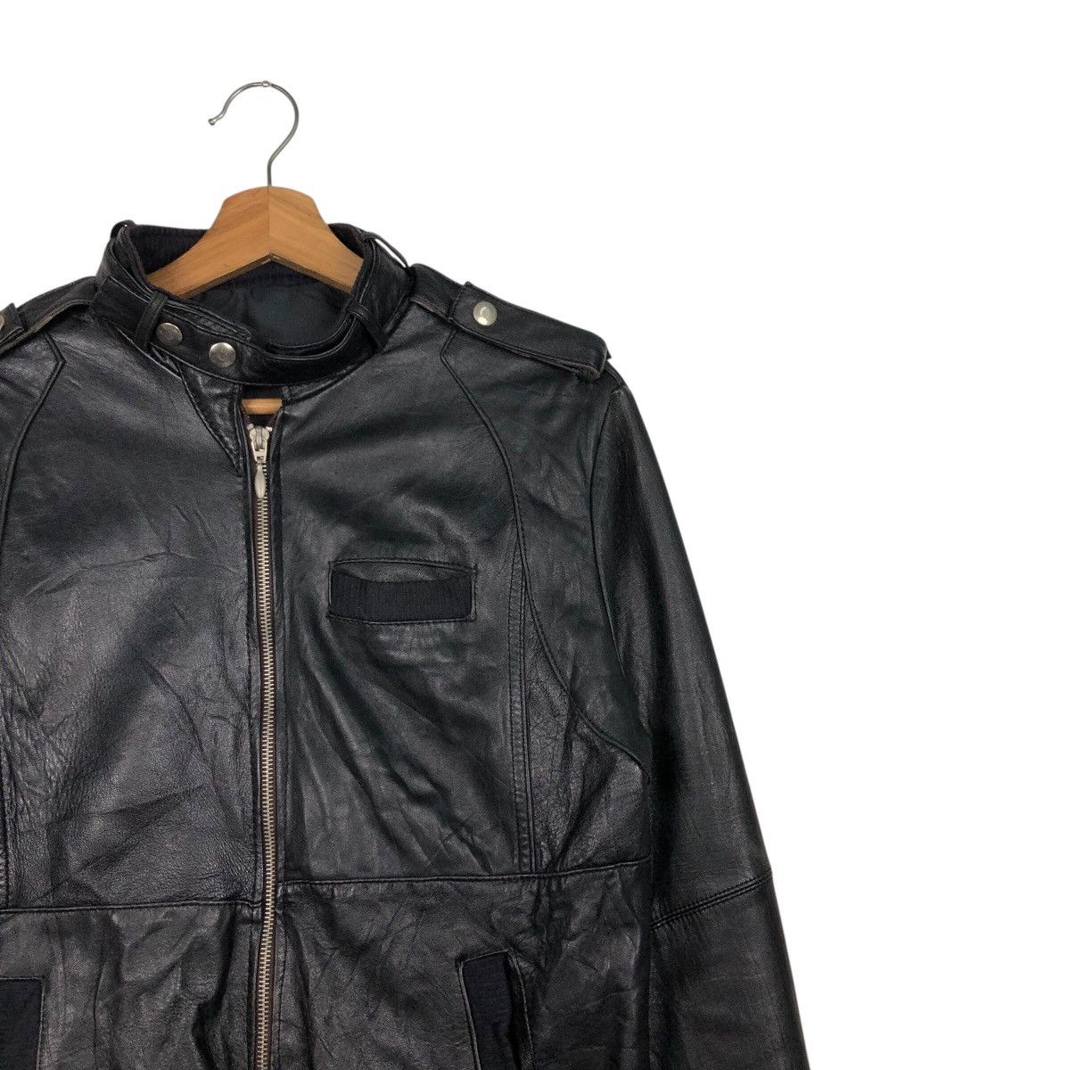 Japanese Brand 📌Vintage Genuine Leather Jacket Unknown Brand Issey Miyake Size US M / EU 48-50 / 2 - 7 Thumbnail