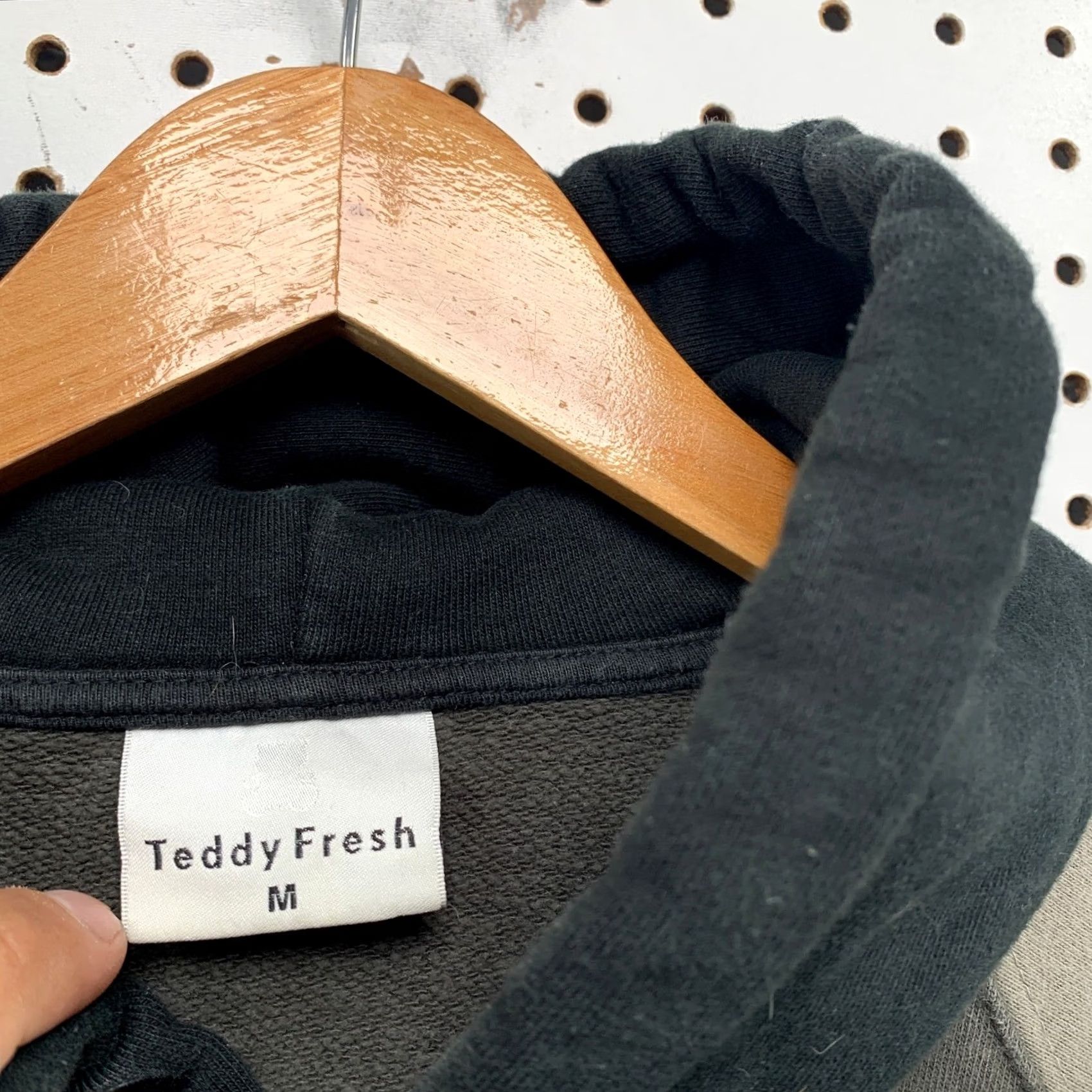 Teddy Fresh Teddy Fresh Hoodie Mens M Gray Tan Raglan Sweatshirt Colorblock Pullover Size US M / EU 48-50 / 2 - 3 Thumbnail