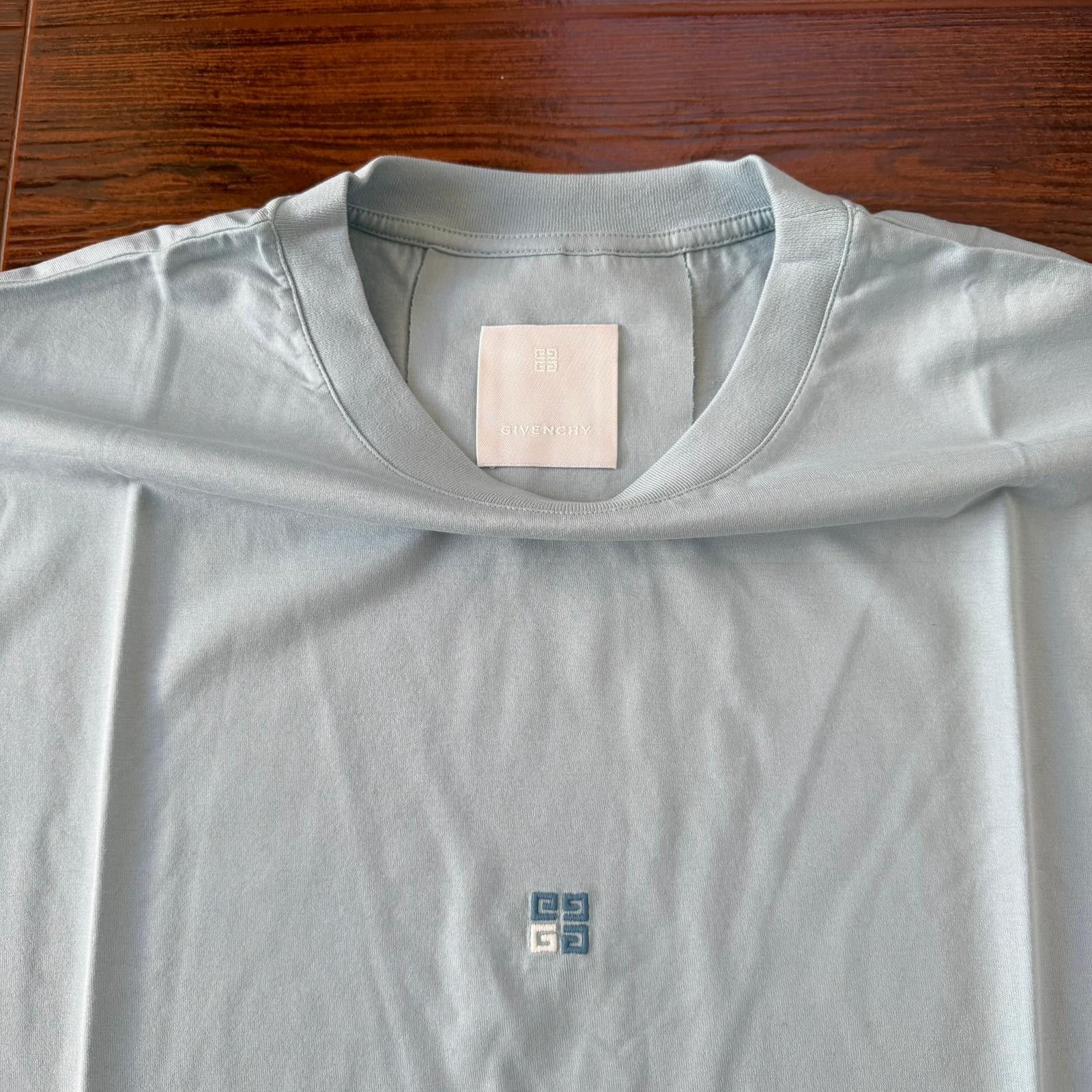 Givenchy Light Blue Embroidered 4G Logo Oversized T-Shirt Size US M / EU 48-50 / 2 - 6 Thumbnail