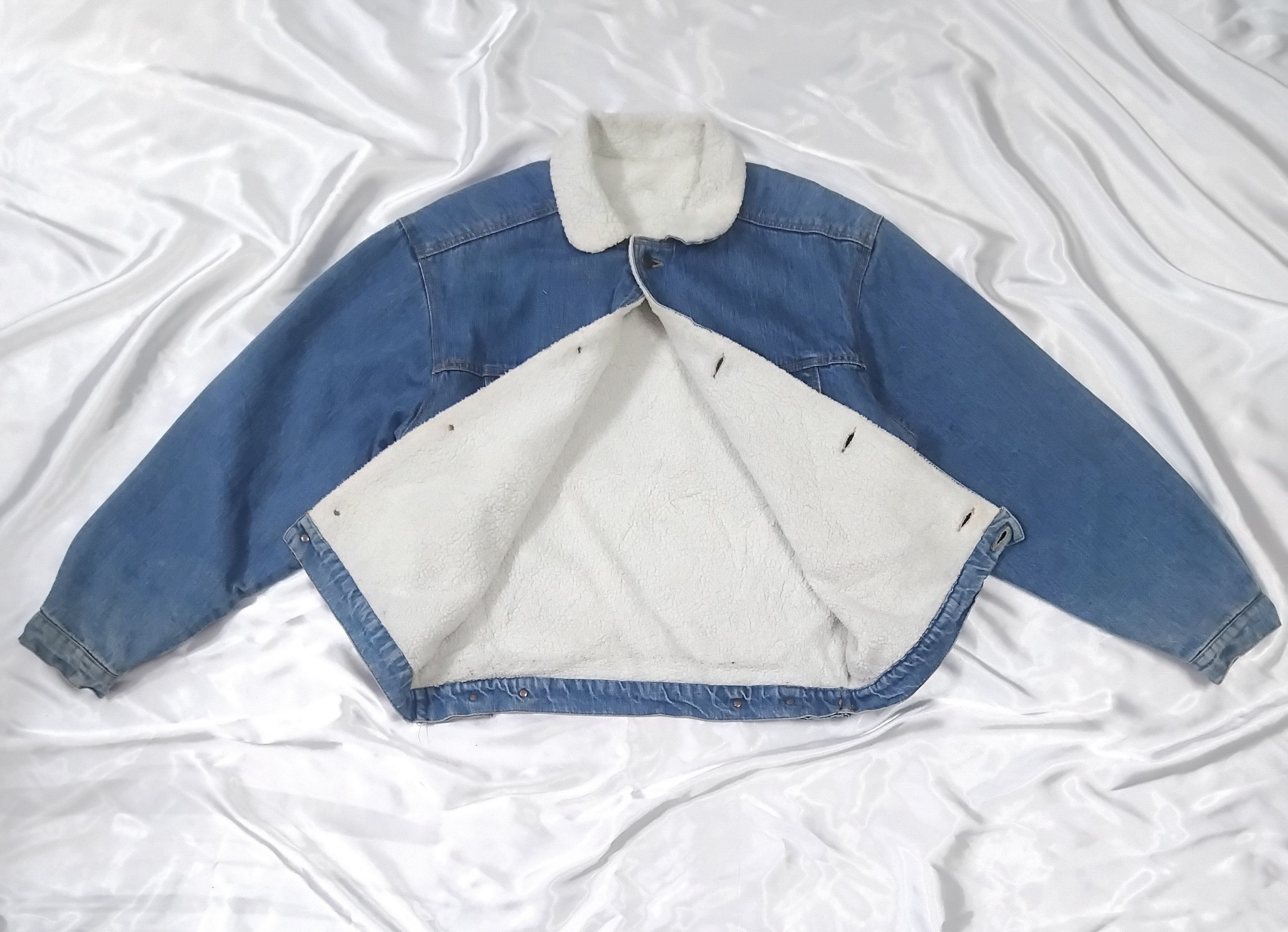 Japanese Brand Blue Colour unnamed Made in ITALY Sherpa Denim Jacket Size US L / EU 52-54 / 3 - 8 Thumbnail