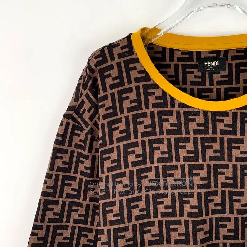 Fendi Fendi Cotton round neck short-sleeve T-shirt Size US XXL / EU 58 / 5 - 3 Thumbnail