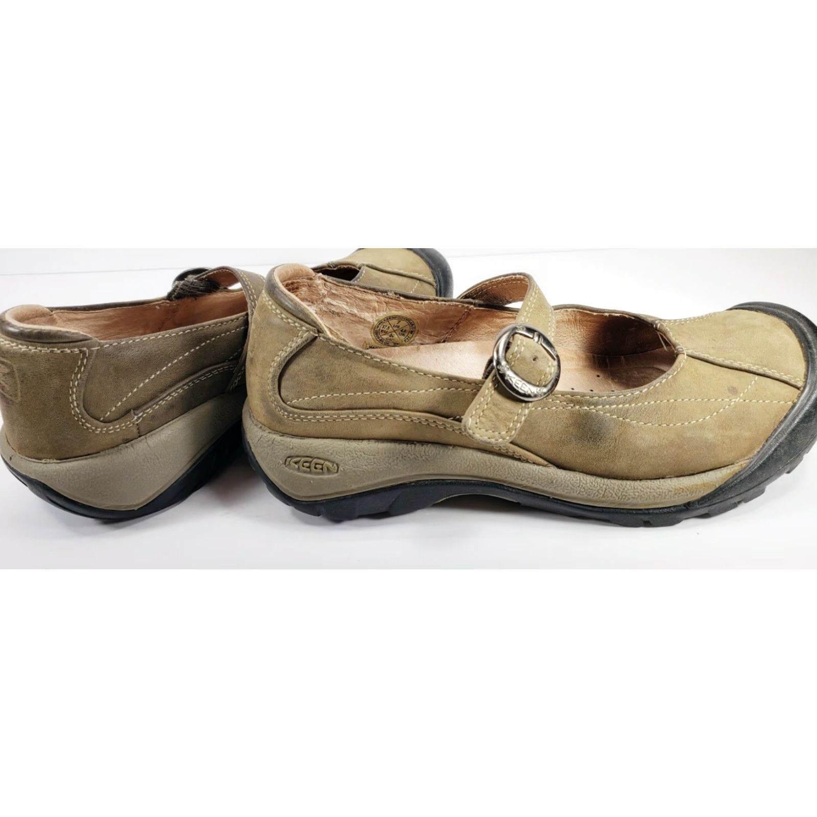 KEEN KEEN Presidio Mary Jane Olive Color Leather Flats Buckle Strap Women's Size 7 Size US 7 / IT 37 - 6 Thumbnail