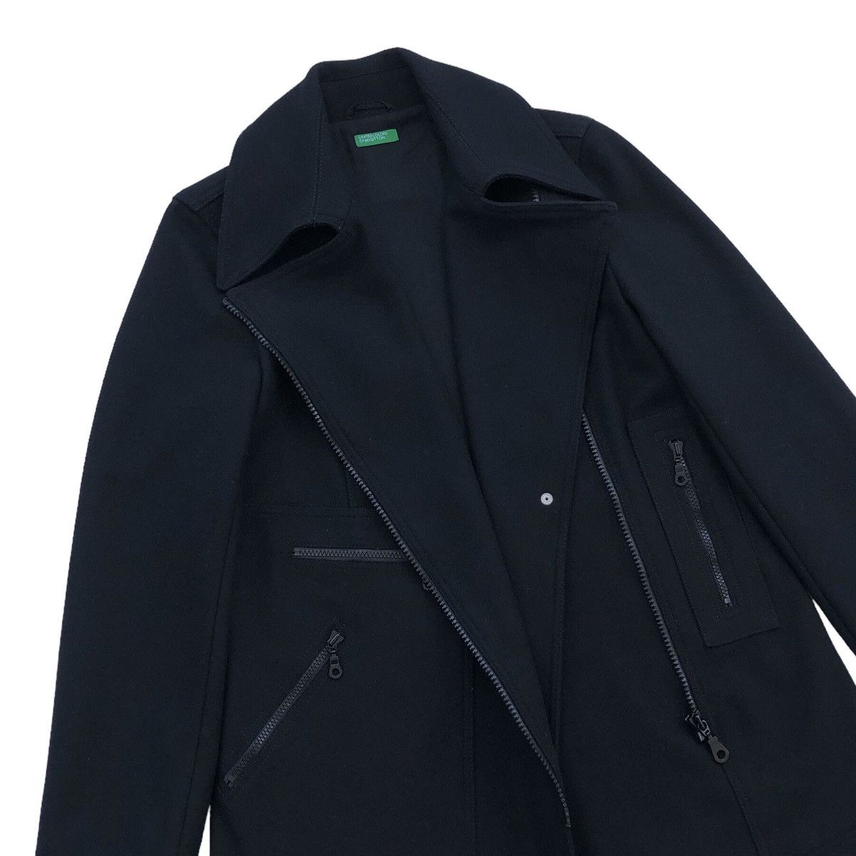Benetton Grails‼️United Colors Benetton Zipper Blazer suit slim black Size US M / EU 48-50 / 2 - 3 Thumbnail
