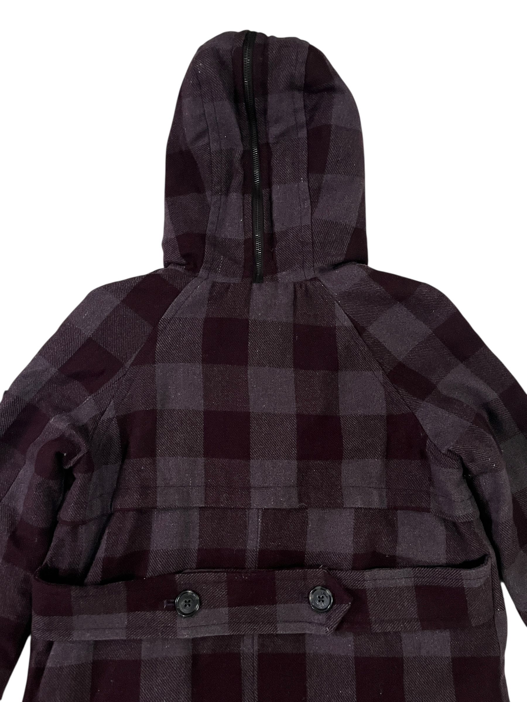 Diesel Diesel Plaid Jacket Fur Hooded Dark Purple Wool Size S / US 4 / IT 40 - 7 Thumbnail