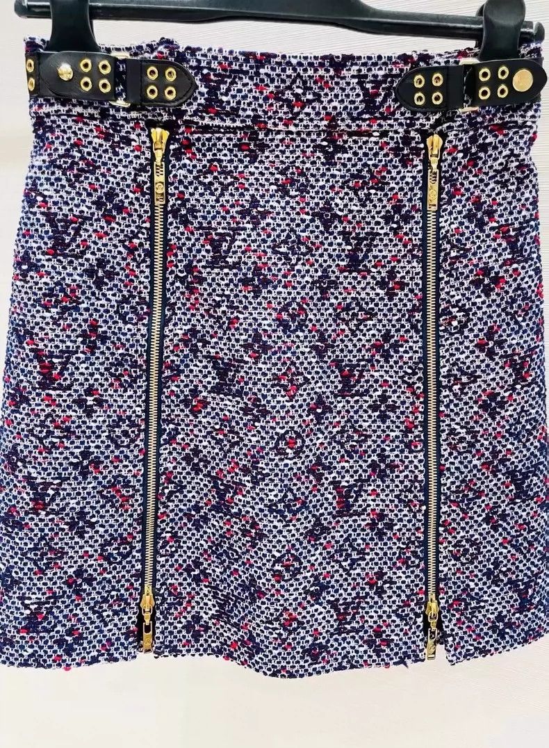 Louis Vuitton Louis Vuitton Tweed zip-up skirt Size 33" - 8 Thumbnail