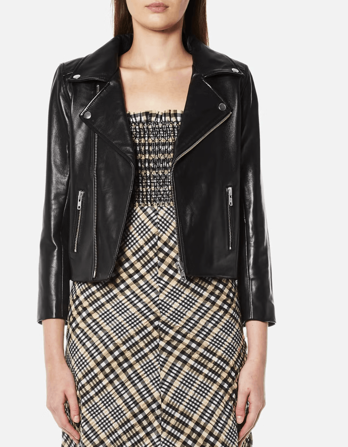 Ganni Ganni Passion Bilerjacket Leather Jacket Size M / US 6-8 / IT 42-44 - 1 Thumbnail