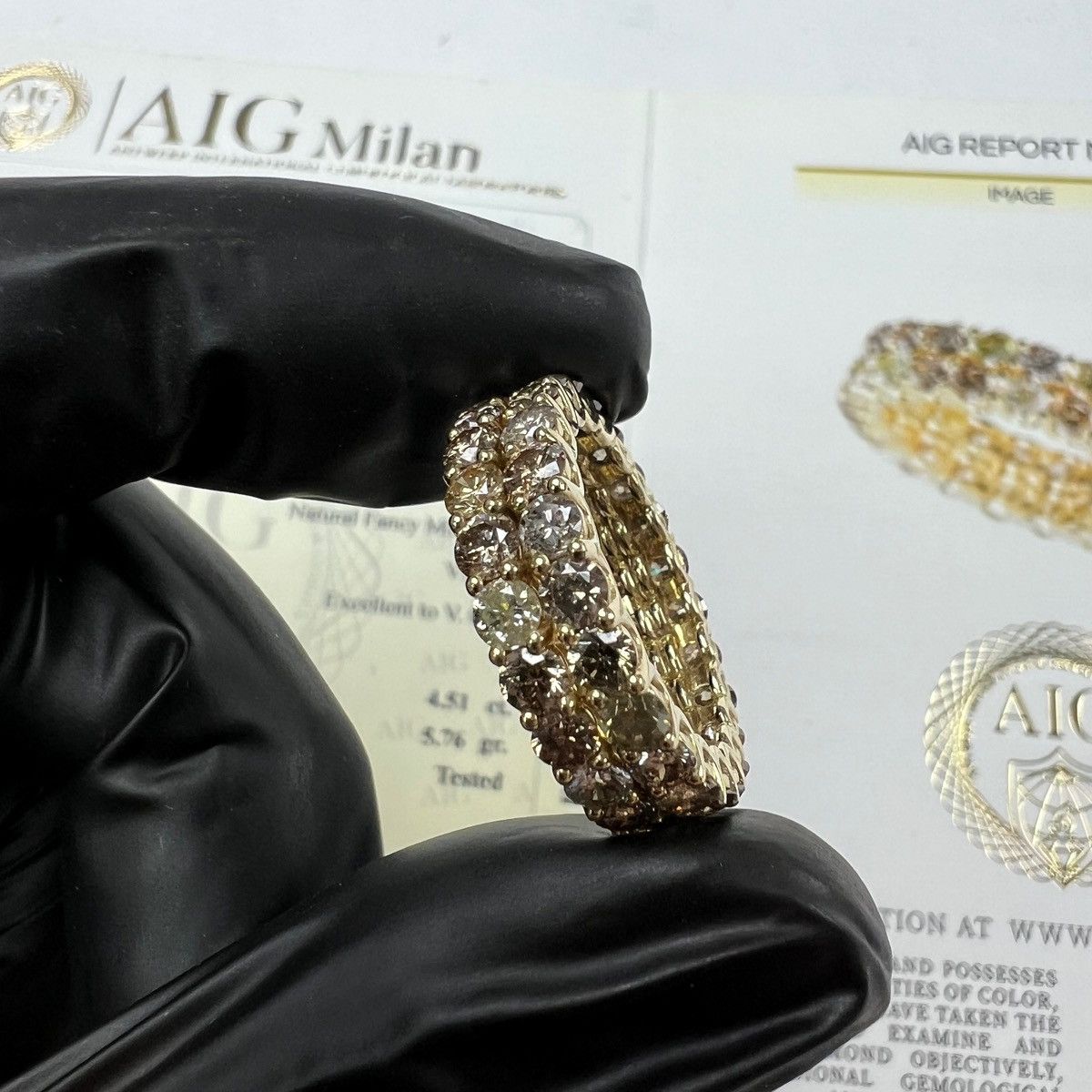 Other 14ct Gold 4.51ct VS-SI Diamond Double Eternity Ring Size ONE SIZE - 1 Thumbnail