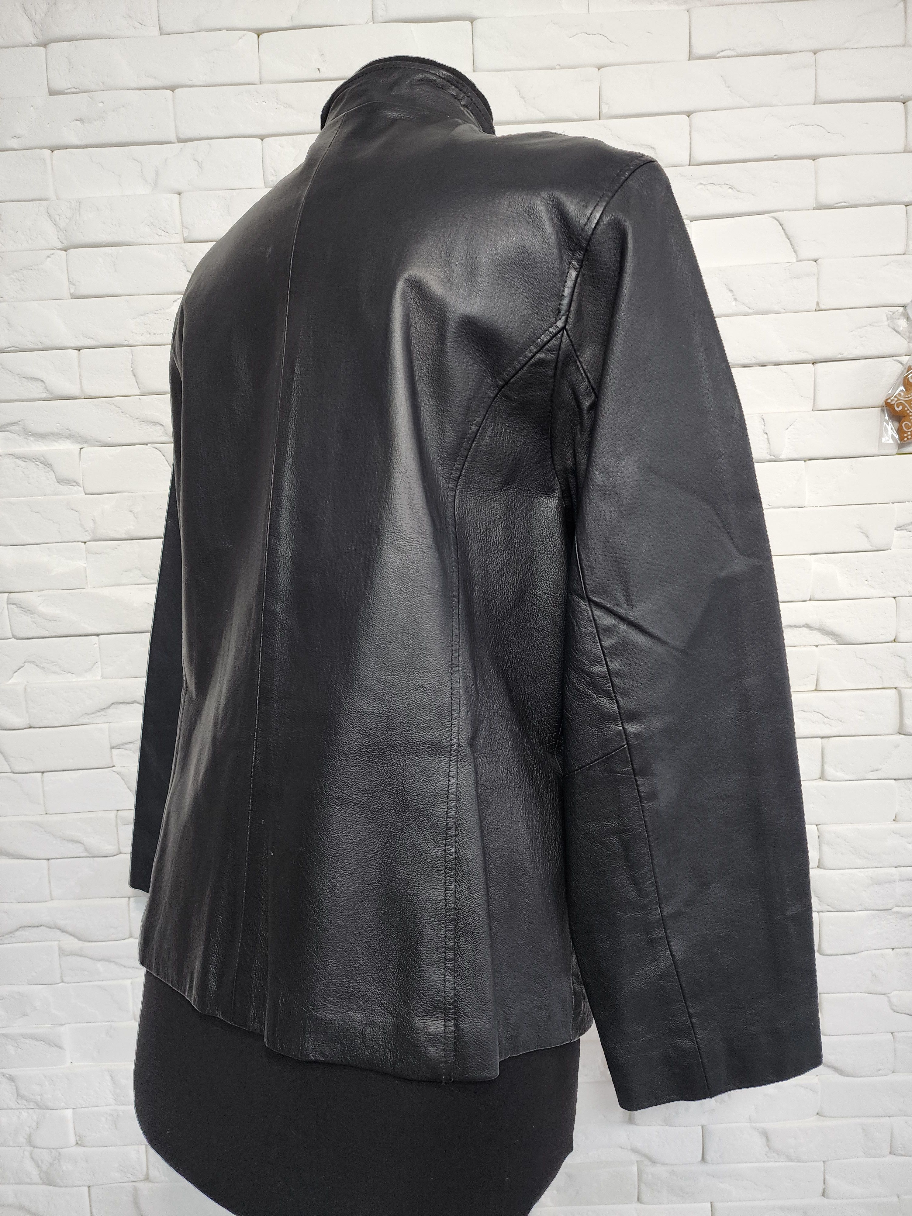 Other Black Leather Women's Jacket: Size L / US 10 / IT 46 - 3 Thumbnail