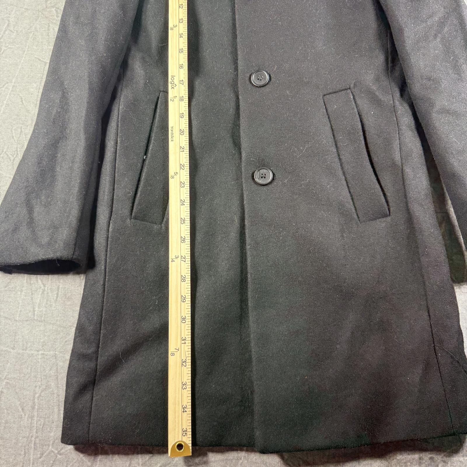 H&M H&M Coat Men's 36R Black Single-Breasted Wool Blend Size US M / EU 48-50 / 2 - 3 Thumbnail