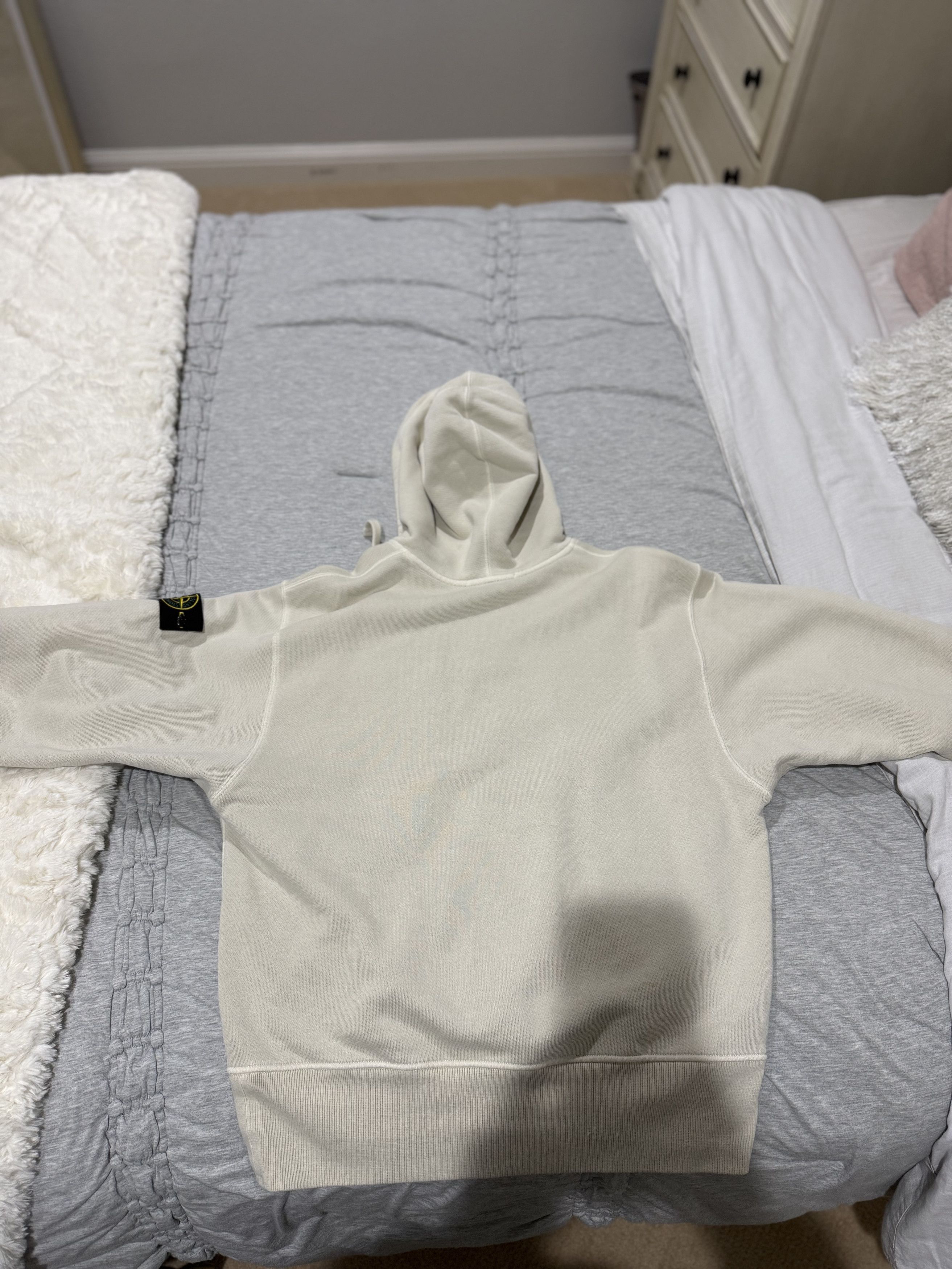 Stone Island Stone Island Off-White Garment-Dyed Hoodie Size US M / EU 48-50 / 2 - 9 Thumbnail