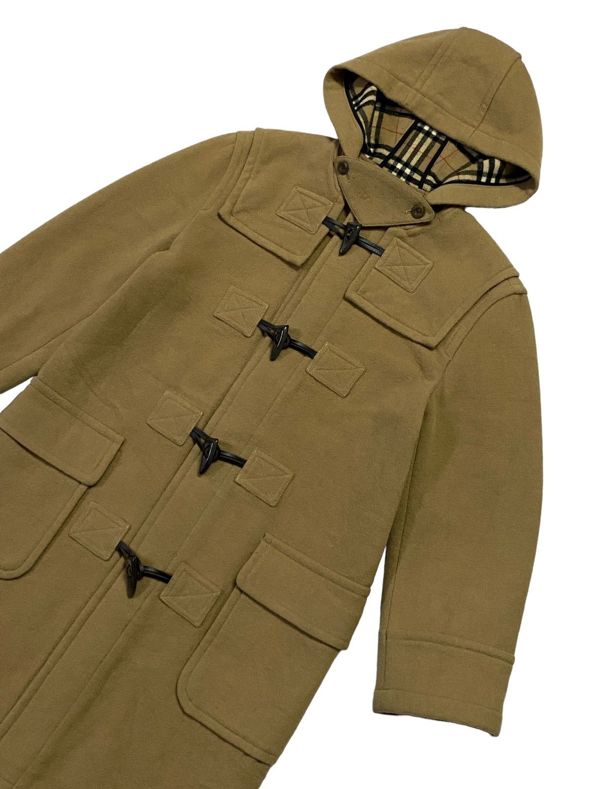 Burberry Burberrys Blue Laber Novacheck Wool Duffle Jacket Size US M / EU 48-50 / 2 - 20 Thumbnail