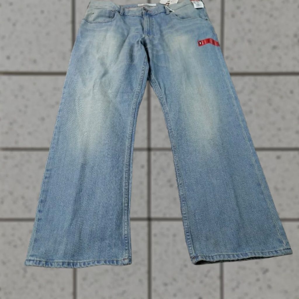 Lee Lee Jeans Mens 40X30 Light Blue Denim Pants Relaxed Straight Stretch 5-Pocket Design Jeans Size US 40 / EU 56 - 1 Thumbnail