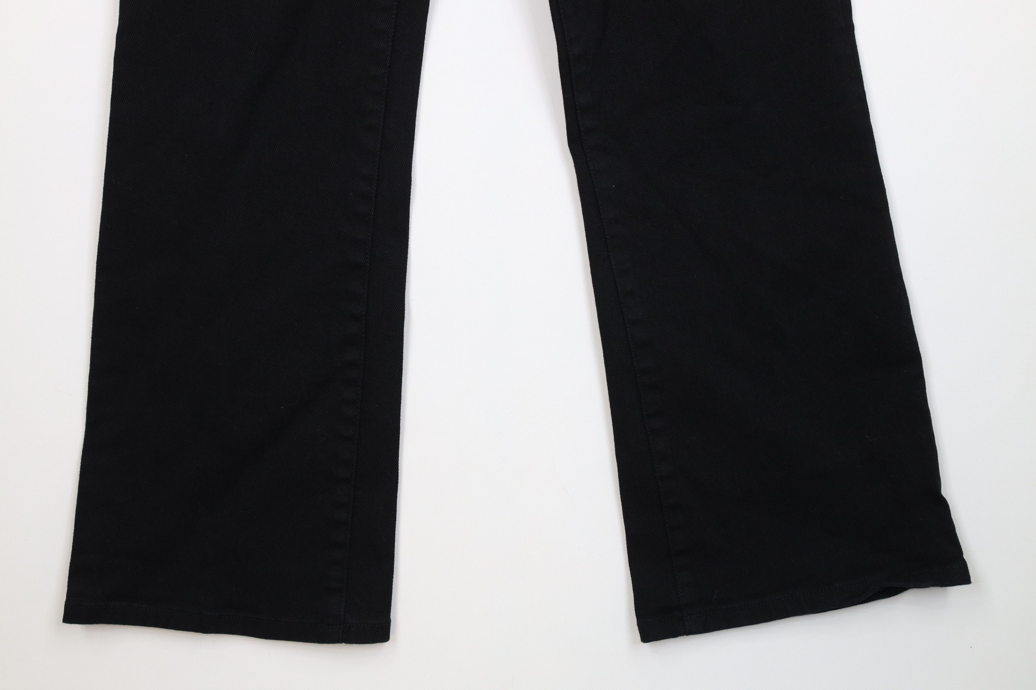 Ralph Lauren Vintage 90s Ralph Lauren Stretch Wide Leg Denim Jeans Black Size 32" / US 10 / IT 46 - 4 Thumbnail