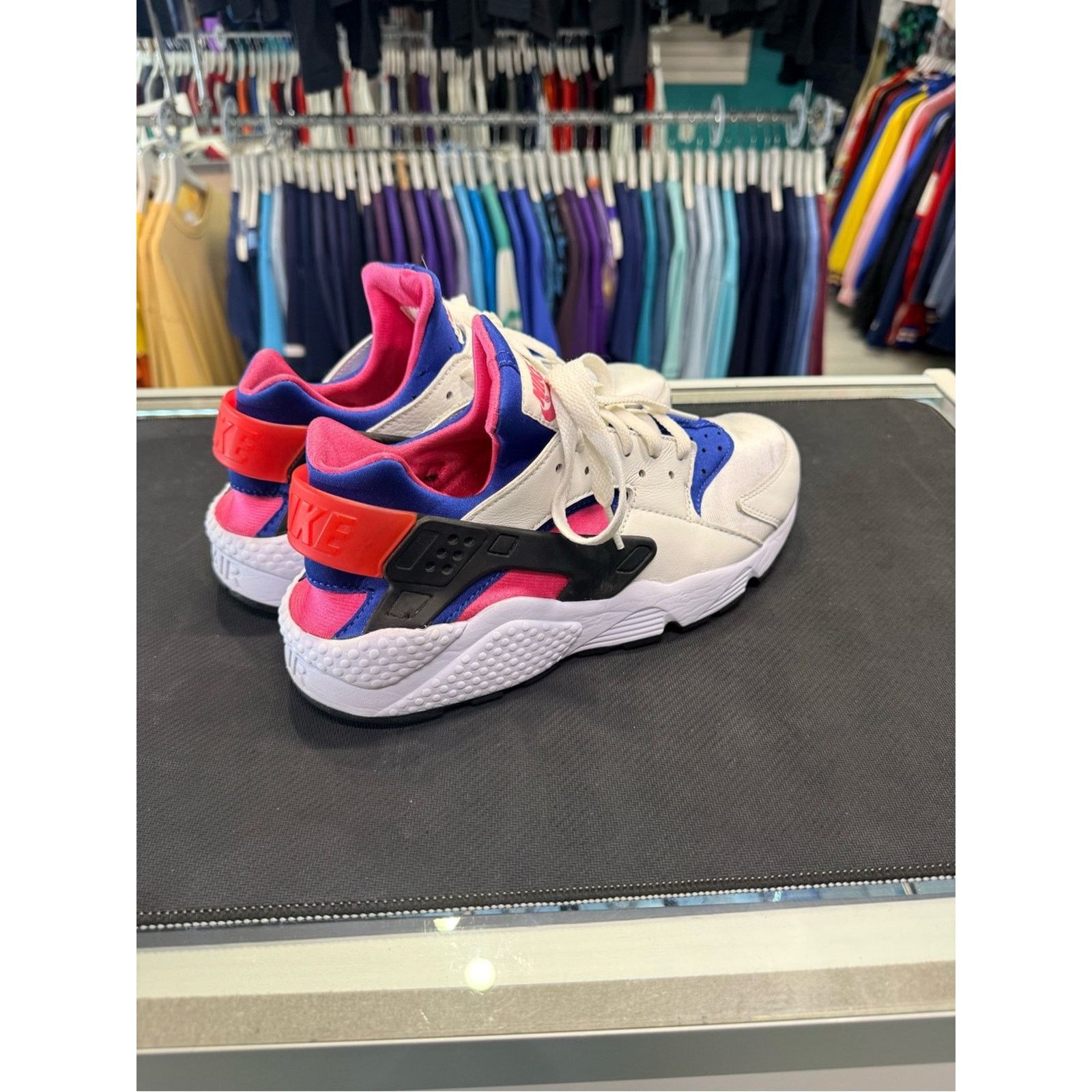 Nike Nike Air Huarache Run White Blue Hyper Pink Sneakers Size US 9 / EU 42 - 4 Thumbnail