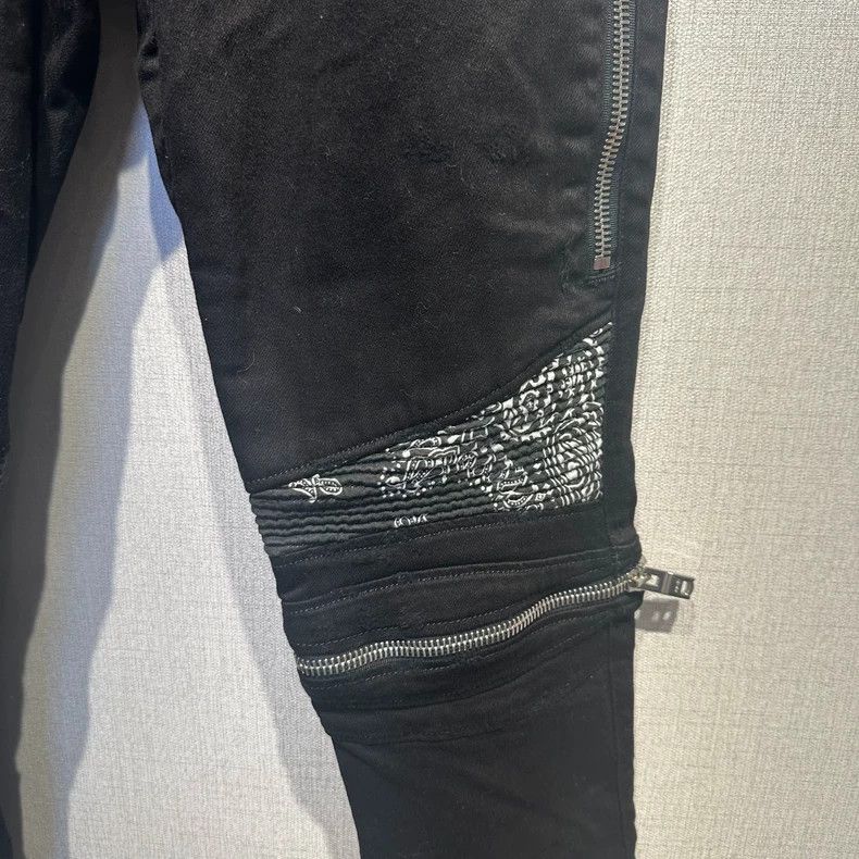 Amiri Amiri black camo flower patch mx2 zipper jeans Size US 32 / EU 48 - 5 Thumbnail