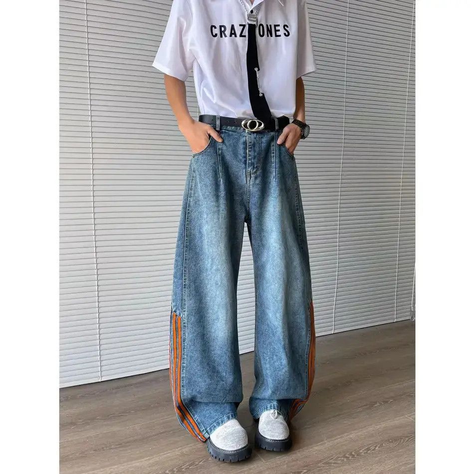 Japanese Brand Retro casual loose high street jeans Size US 32 / EU 48 - 1 Thumbnail