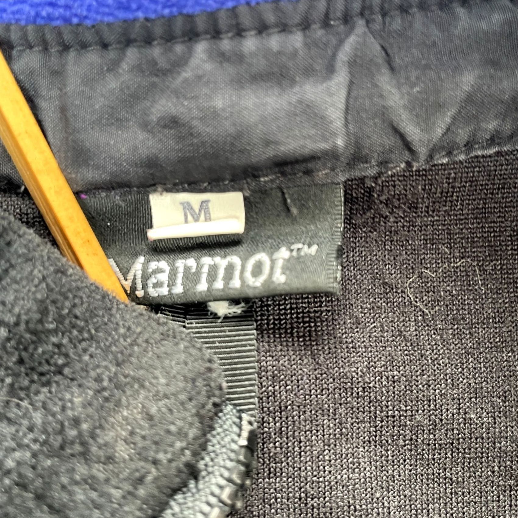 Marmot VINTAGE Marmot Jacket Womens Medium Black Fleece Coat 1/4 Zip Hiking Camping Size M / US 6-8 / IT 42-44 - 3 Thumbnail