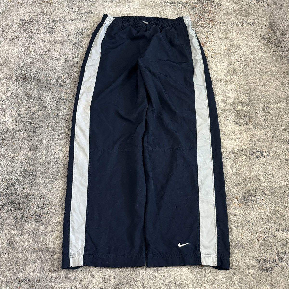 Nike × Vintage Crazy Vintage y2k Nike baggy wide leg side stripe sweats Size US 34 / EU 50 - 1 Thumbnail