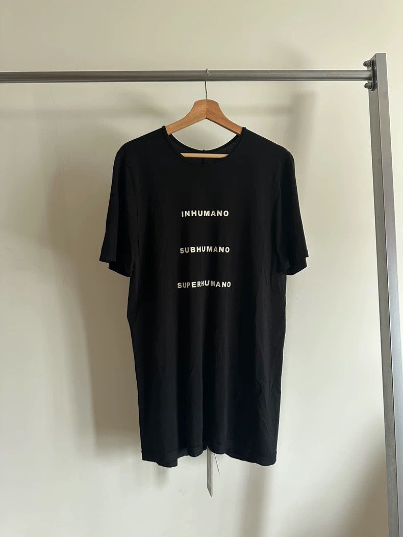 Rick Owens Rick Owens Copywriting printed text short sleeve Size US S / EU 44-46 / 1 - 1 Thumbnail