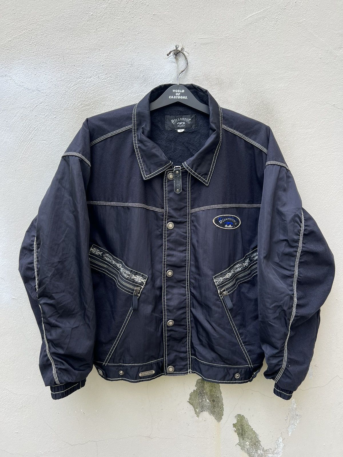 Billabong × Vintage Vintage 90s Billabong Hybrid Bomber Lined Jacket Size US M / EU 48-50 / 2 - 6 Thumbnail