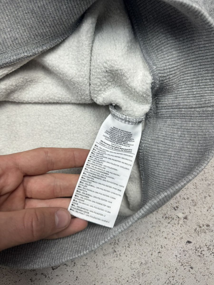 Nike × Vintage Vintage Y2K Nike Sweatshirt Jumper Grey Men’s Drill L Size US L / EU 52-54 / 3 - 10 Thumbnail