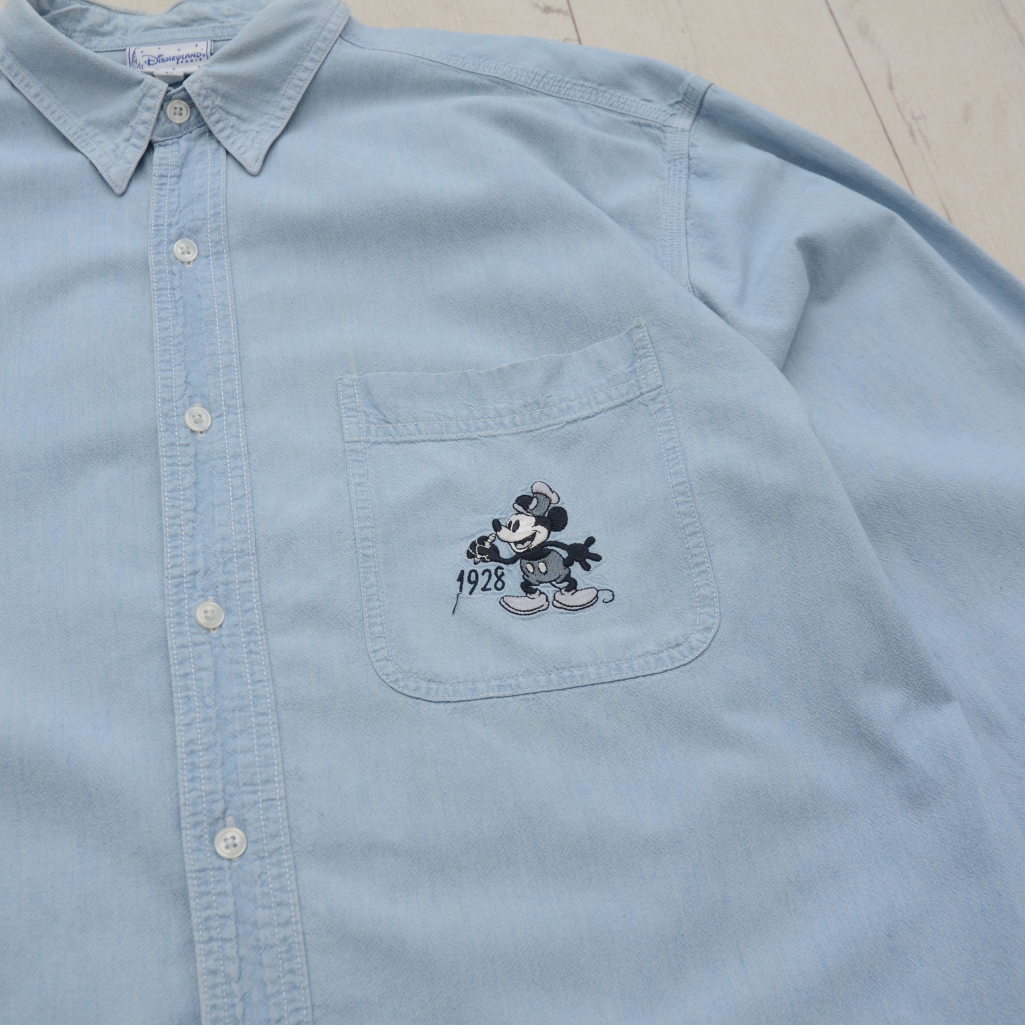 Disney × Vintage Vintage Disney Store Denim Shirt Evolution Mickey Mouse Size US L / EU 52-54 / 3 - 5 Thumbnail