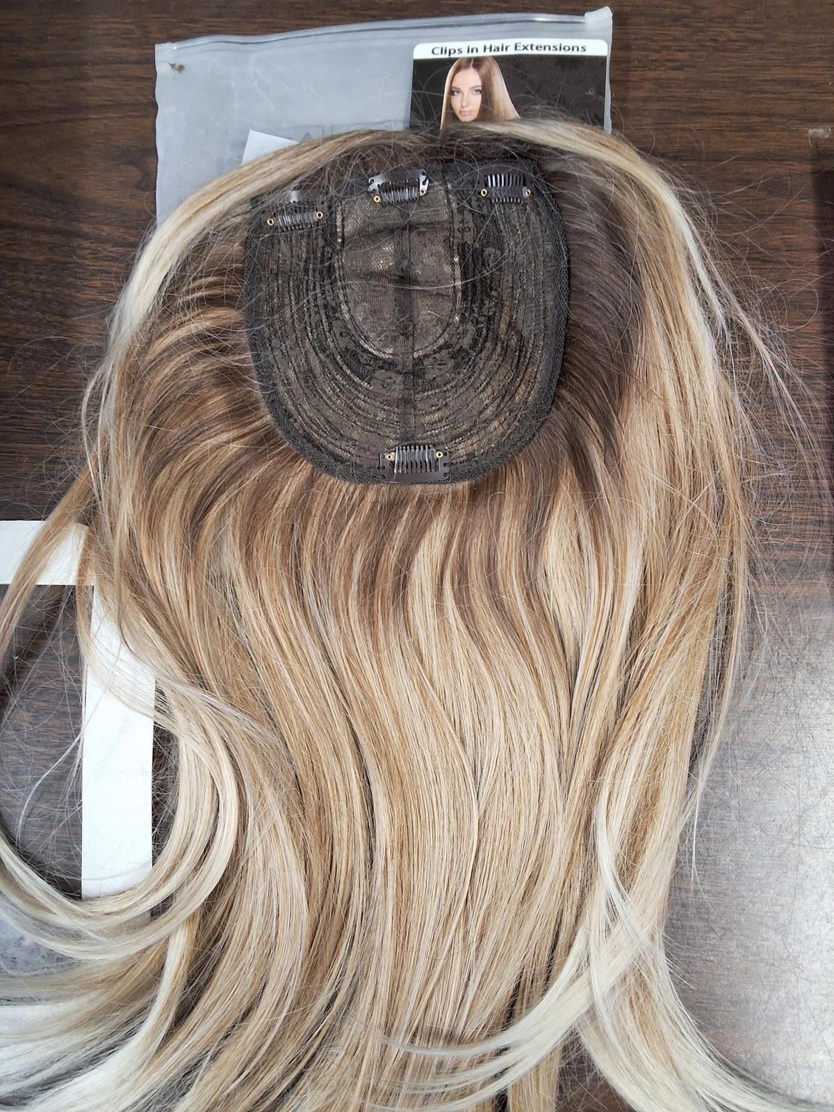 The Unbranded Brand Natural Blonde Clip-In Hair Extensions Wig - Stylish & Easy Size ONE SIZE - 4 Thumbnail