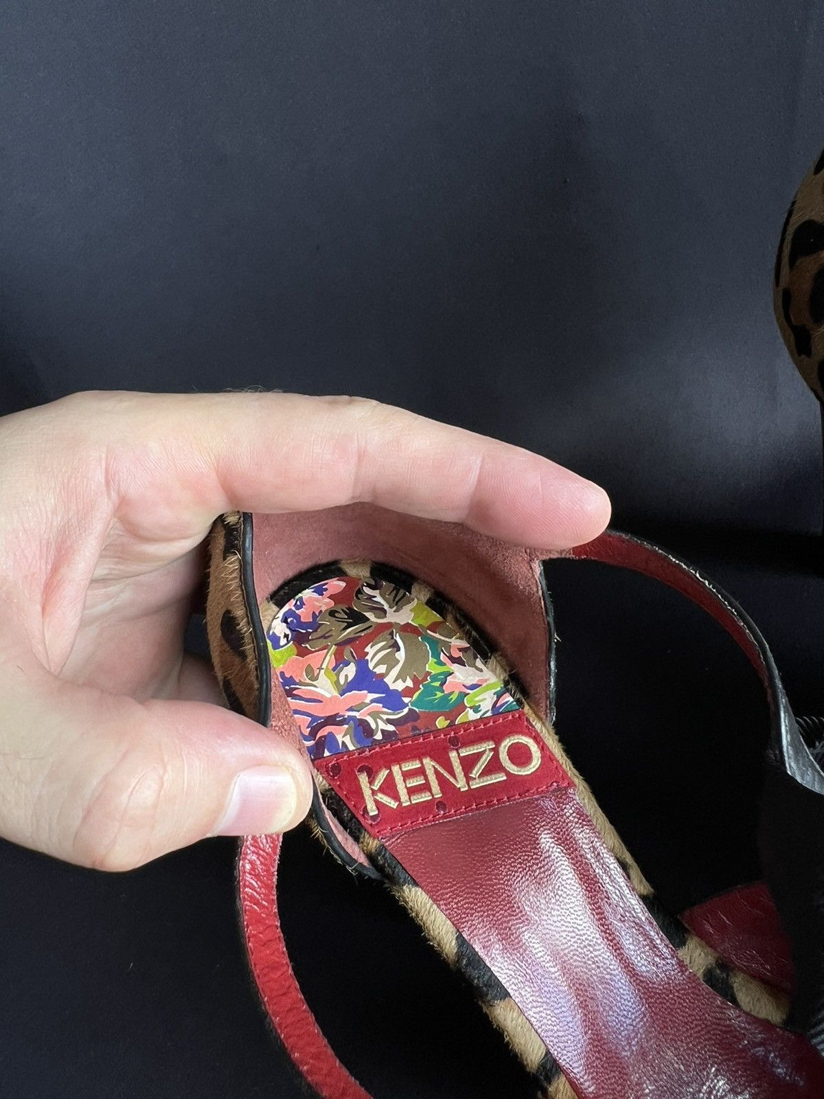Kenzo KENZO Pony Fur Heels Shoes Beige / Black Size US 7 EU 37 1/2 Size US 7 / IT 37 - 14 Thumbnail