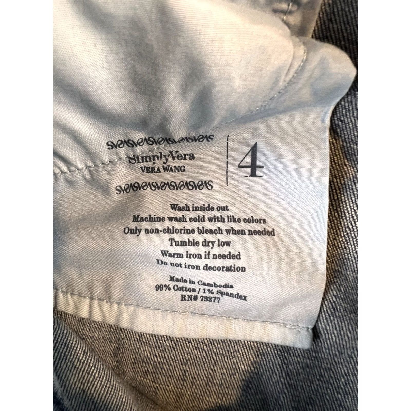 Vintage Simply Vera Wang Jeans Womens 4 Blue Ankle City Slim 5-Pocket Design Inseam 29in Adult Womens Size 27" / US 4 / IT 40 - 3 Thumbnail