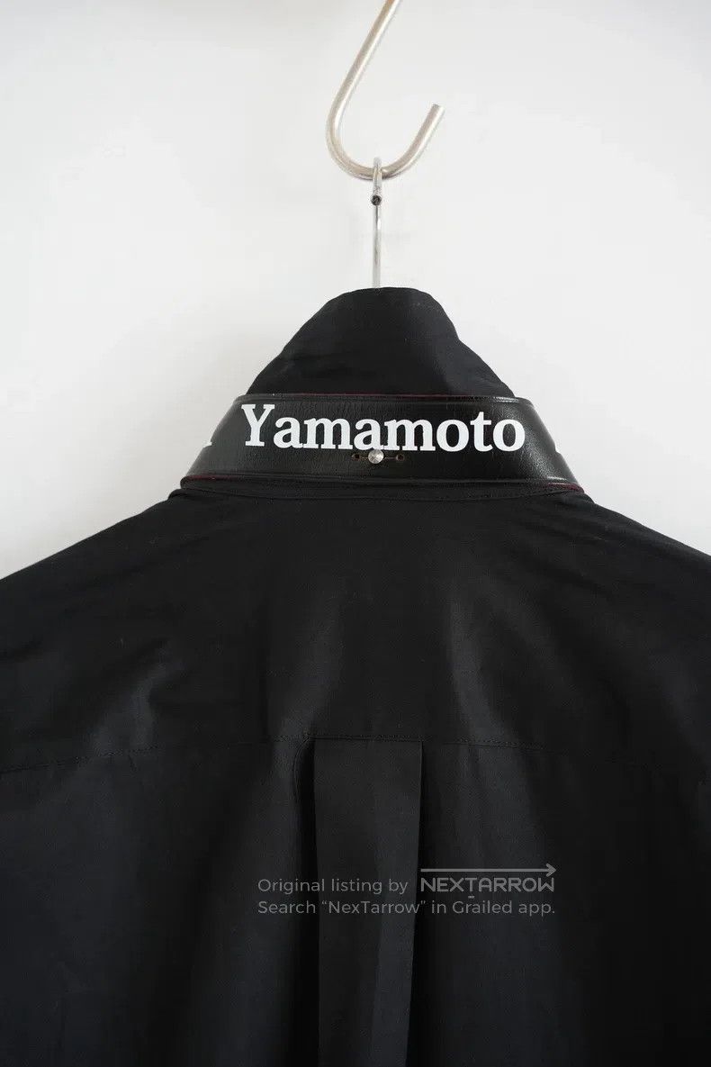 Yohji Yamamoto YOHJI YAMAMOTO Slogan Leather Collar Shirt Size US L / EU 52-54 / 3 - 4 Thumbnail