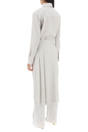 Fendi o1s1wg111224 Pleated Panels Jumpsuit in Light Grey Size 32" / US 10 / IT 46 - 3 Thumbnail