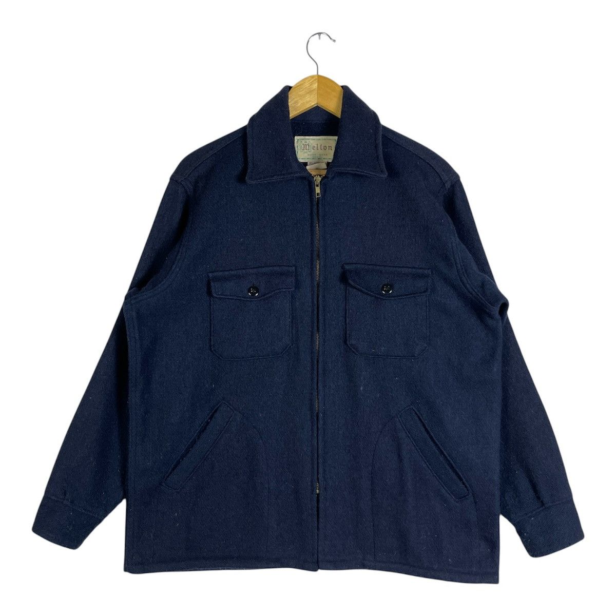 Vintage Vintage Melton Wool Flannel Jacket Size US M / EU 48-50 / 2 - 1 Thumbnail