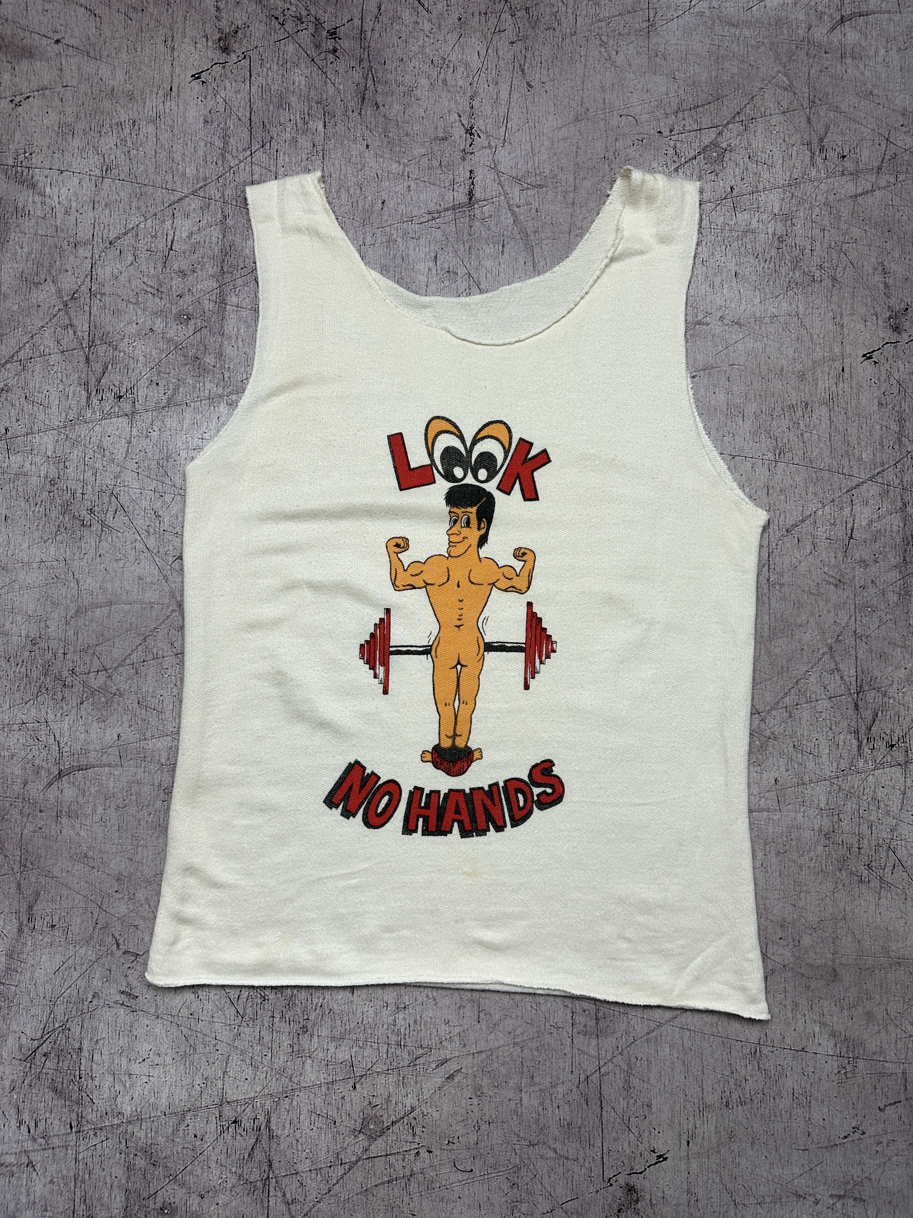 Other Look No Hands Vintage Gym Sleeveless T-Shirt Tee Humor Size US S / EU 44-46 / 1 - 1 Thumbnail