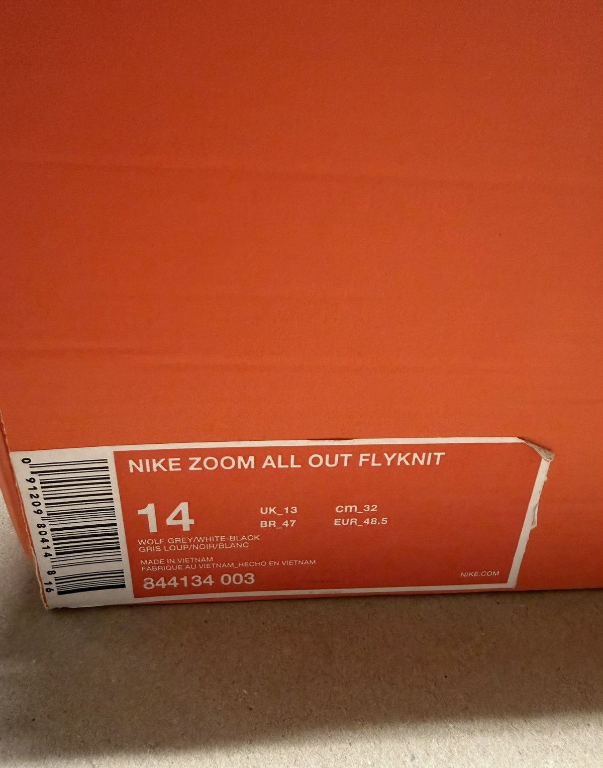 Nike Nike Zoom All Out Flyknit Oreo Mens size 14 running shoes! Size US 14 / EU 47 - 6 Thumbnail