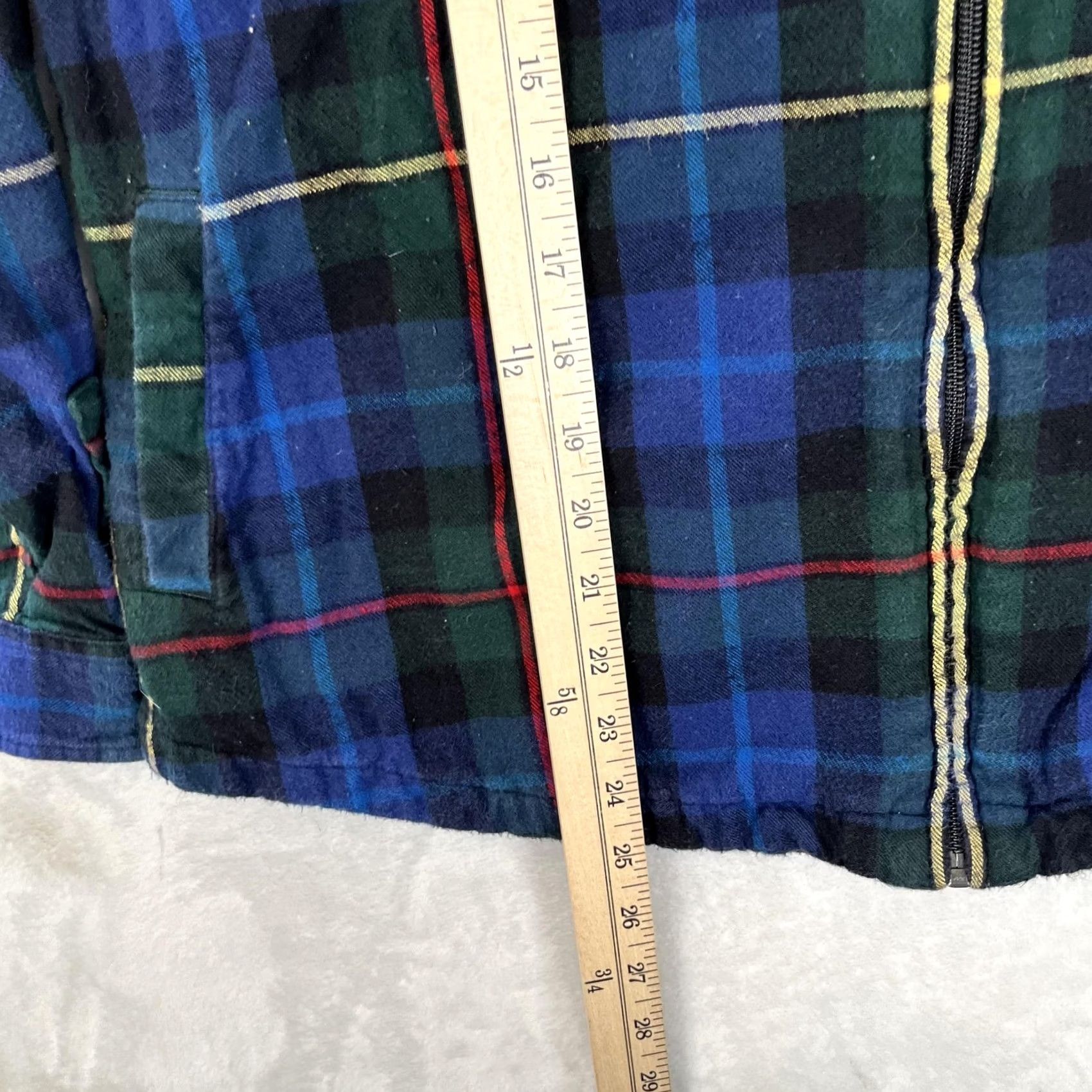 Vintage VINTAGE L.L. Bean Jacket Mens XL Blue Plaid Flannel Hooded Full Zip Lightweight Size US XL / EU 56 / 4 - 4 Thumbnail