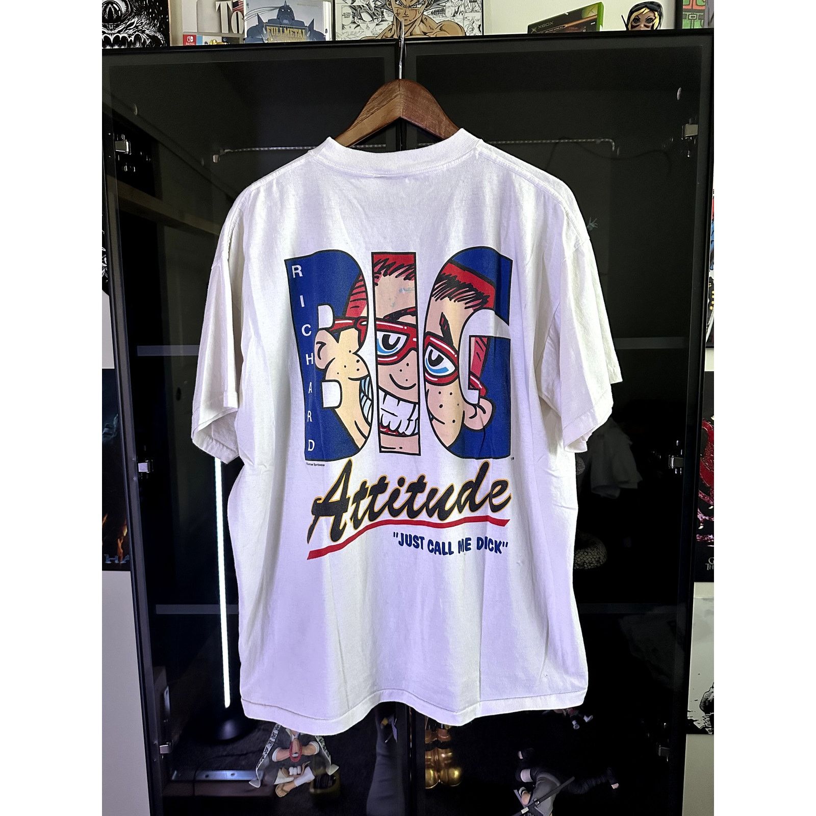 Tultex Vintage 90s Big Richard "just call me dick" Attitude Tee XL Size US XL / EU 56 / 4 - 4 Thumbnail