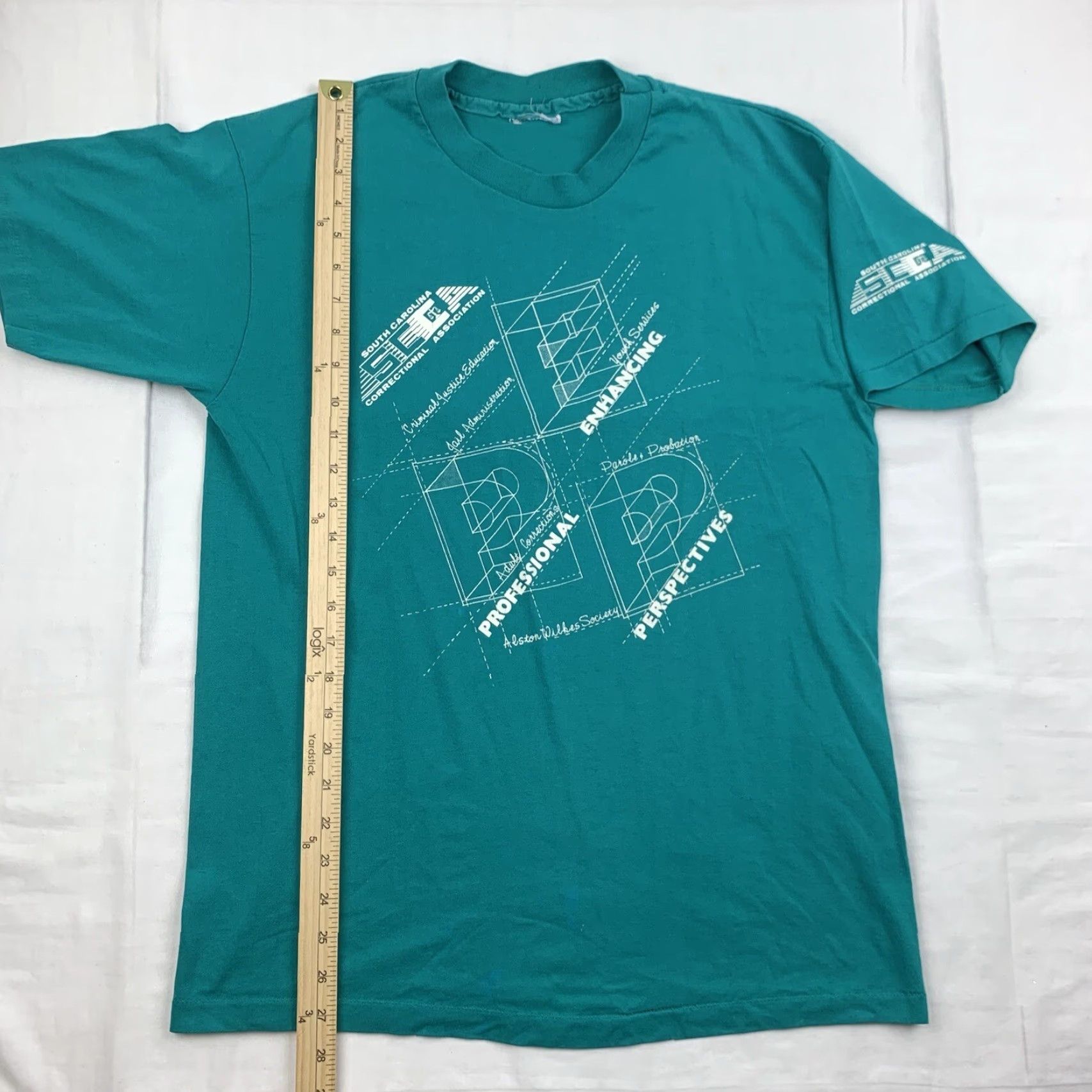 Vintage VINTAGE South Carolina Correctional Association T Shirt Men L Blue 90s USA Size US L / EU 52-54 / 3 - 7 Thumbnail